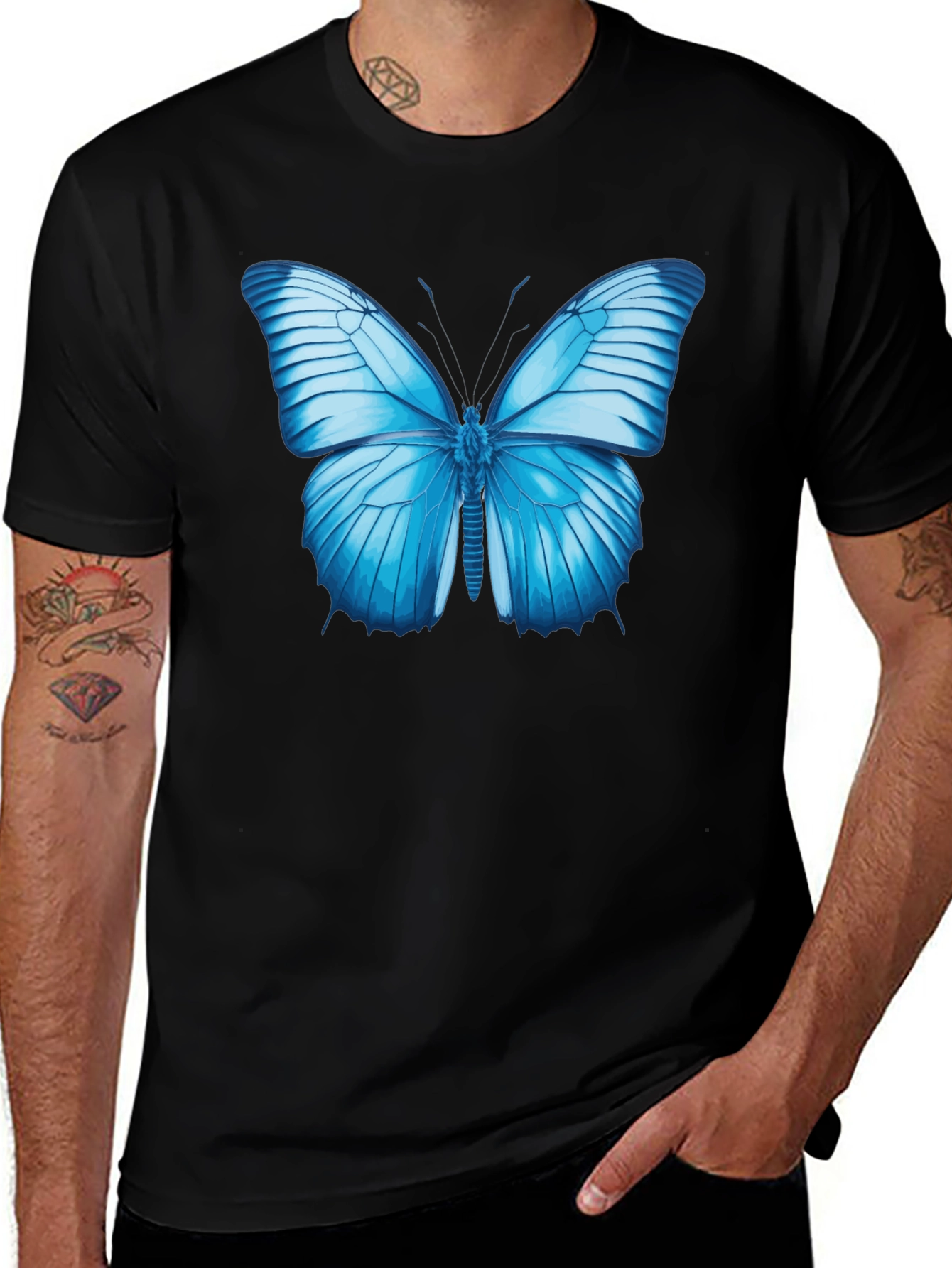 Variant 22 of Blue Butterfly Graphic Tee