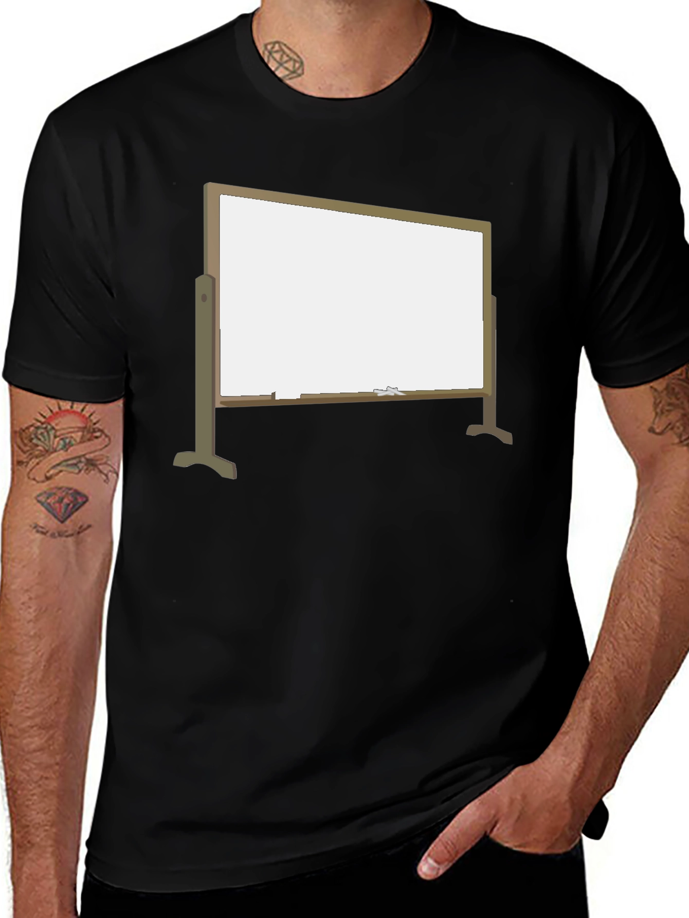 Variant 25 of Whiteboard Graphic Tee - Black Casual Shirt