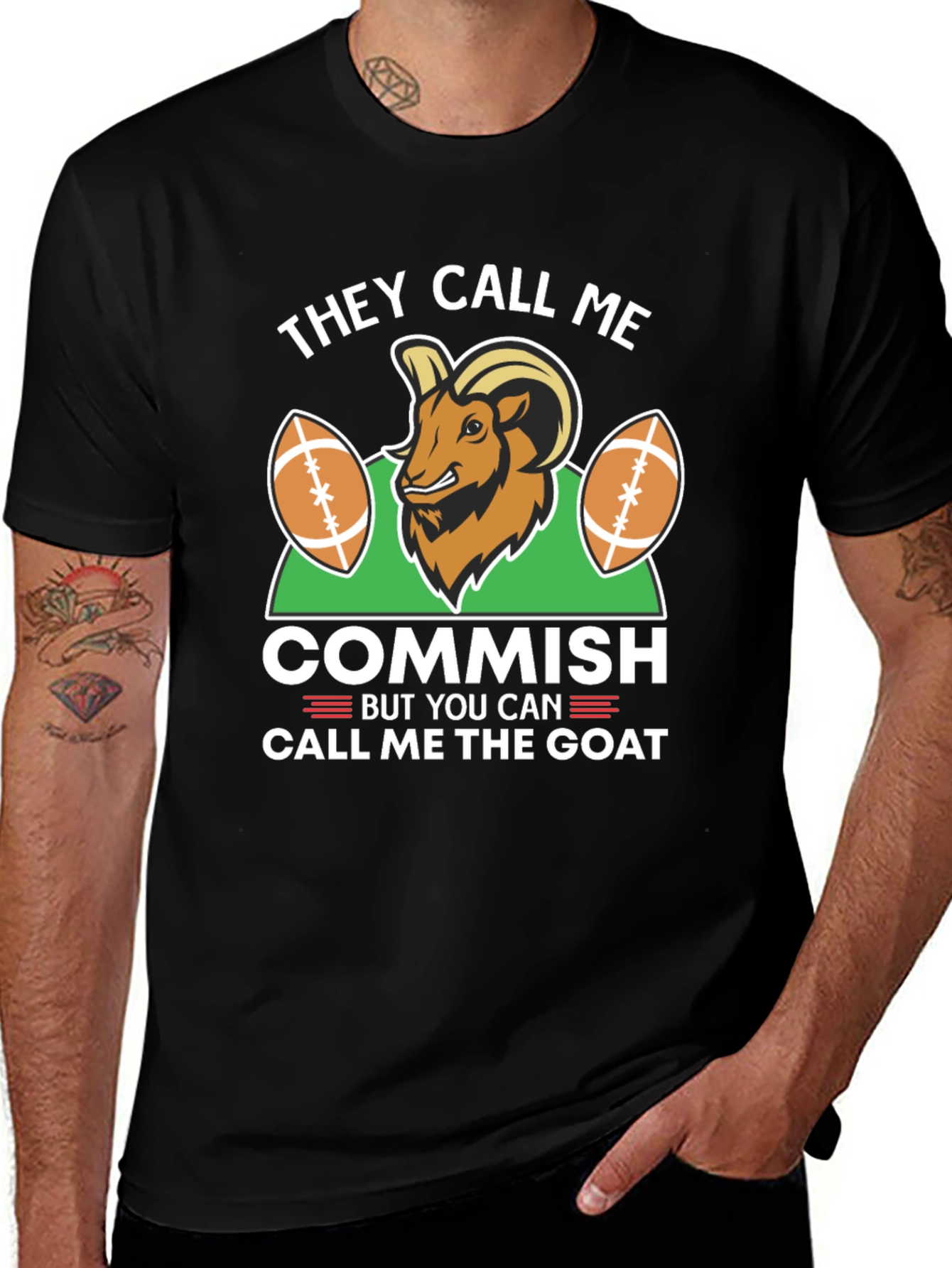 Variant 22 of They Call Me Commish Goat Graphic Tee