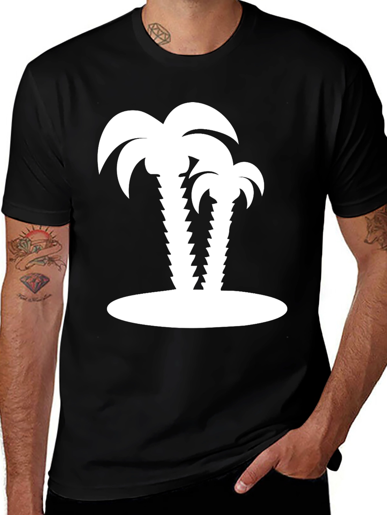Variant 3 of Palm Tree Graphic Tee - Tropical Vibe Shirt