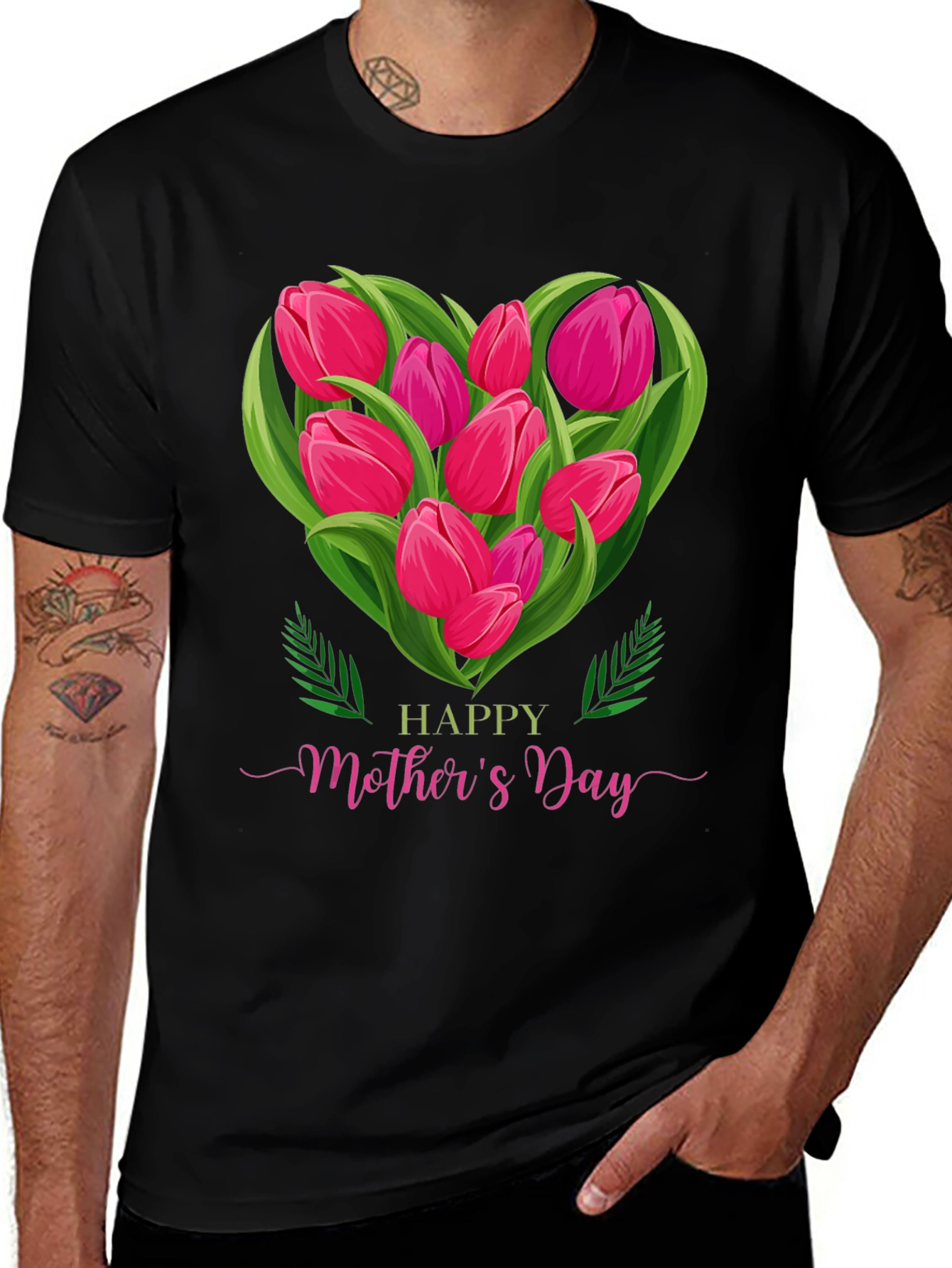 Happy Mother's Day Tulip Heart T-Shirt
