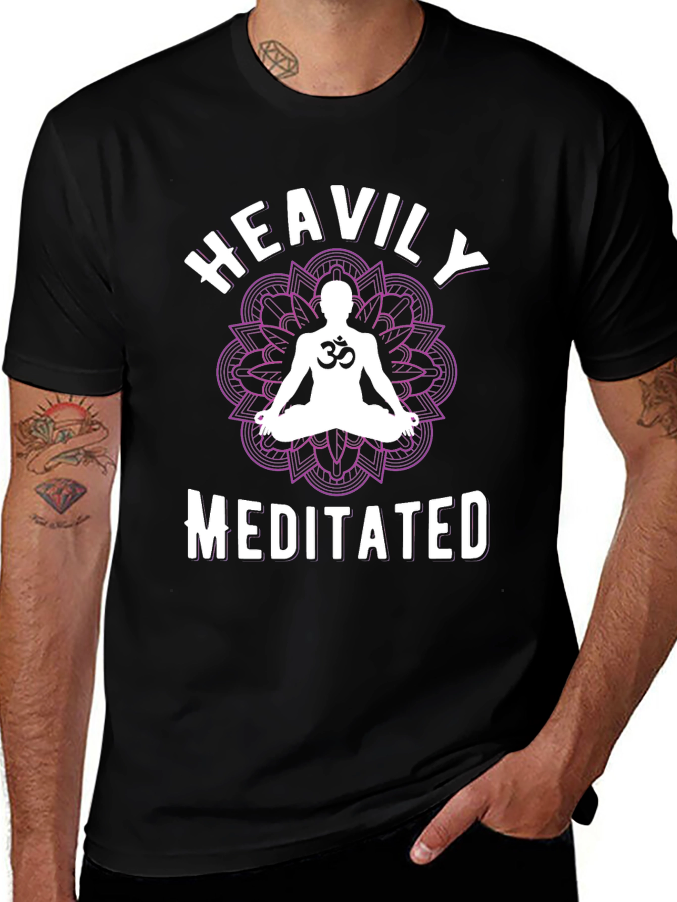 Variant 18 of Heavily Meditated Black Graphic T-Shirt