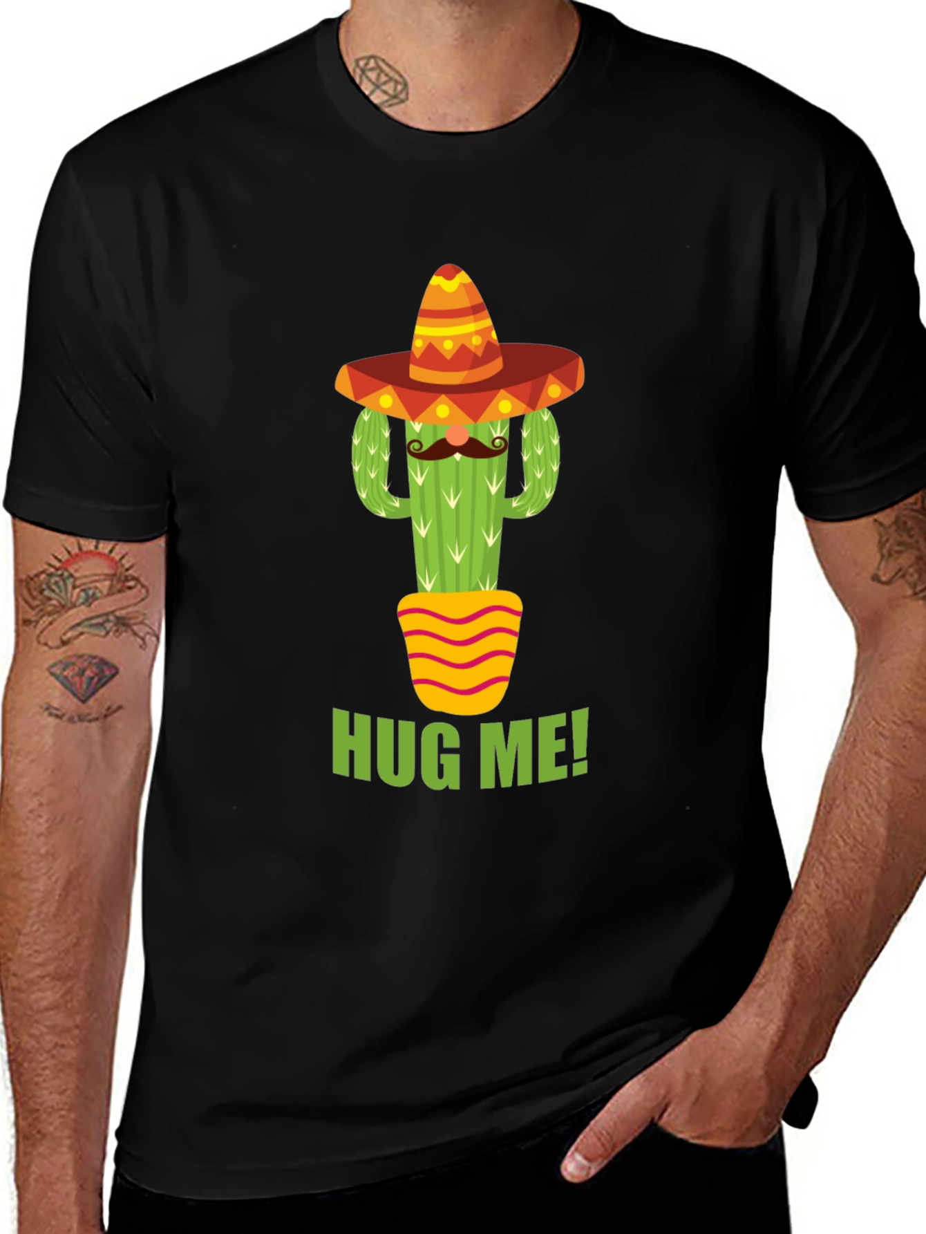 Variant 26 of Cactus Hug Me! T-Shirt - Quirky Graphic Tee