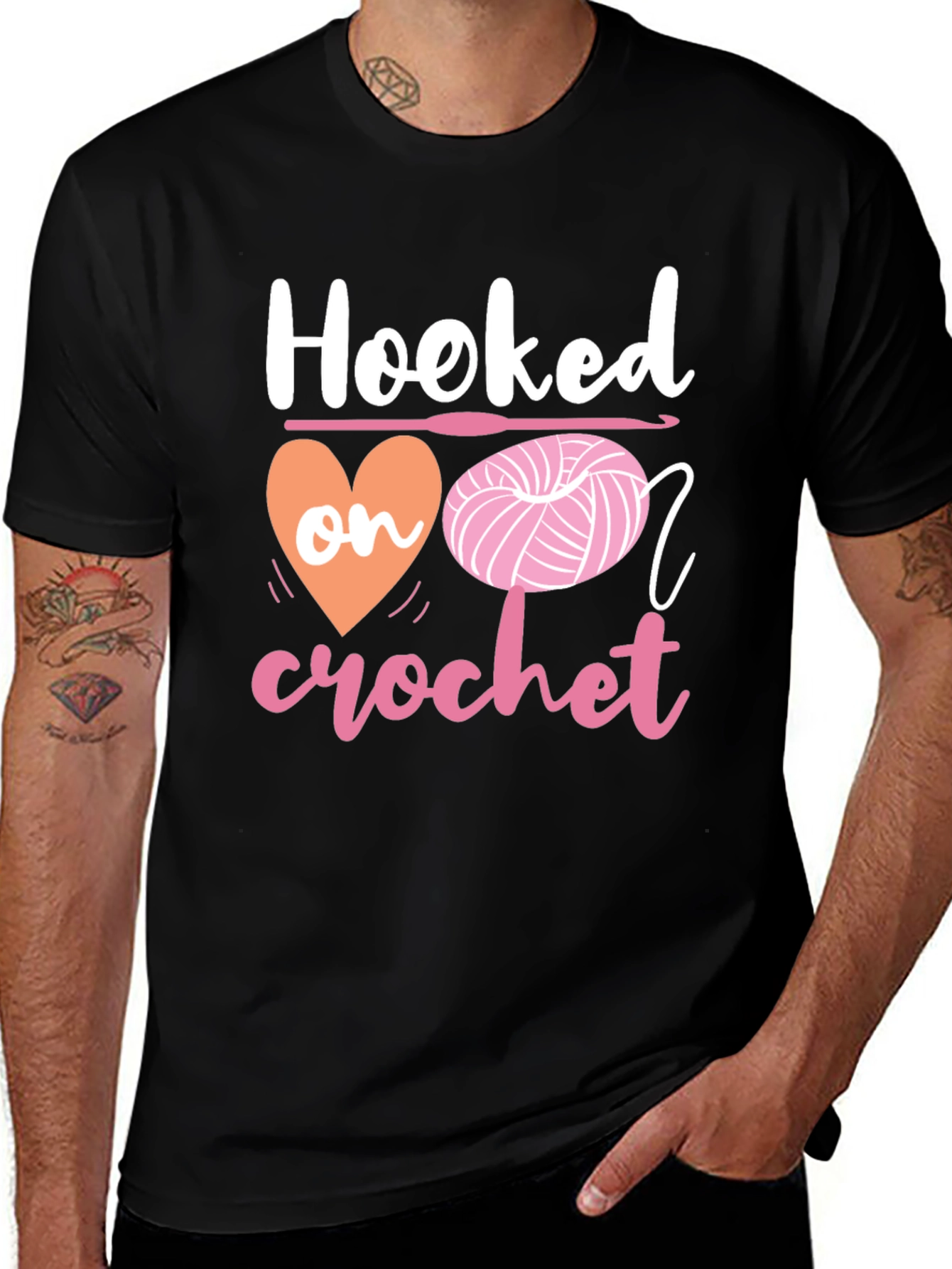 Variant 20 of Hooked On Crochet Graphic T-Shirt
