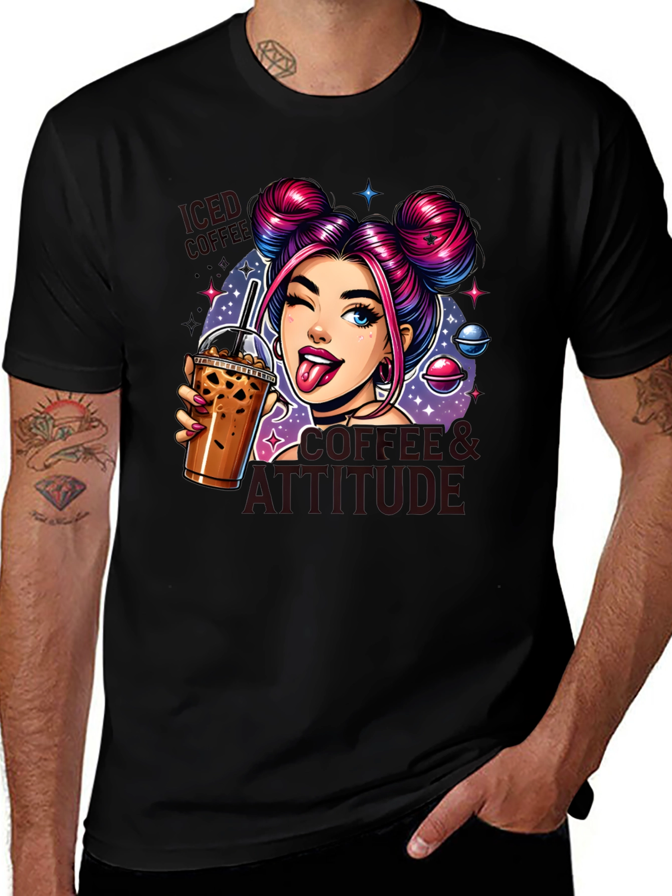 Iced Coffee & Attitude Graphic Tee