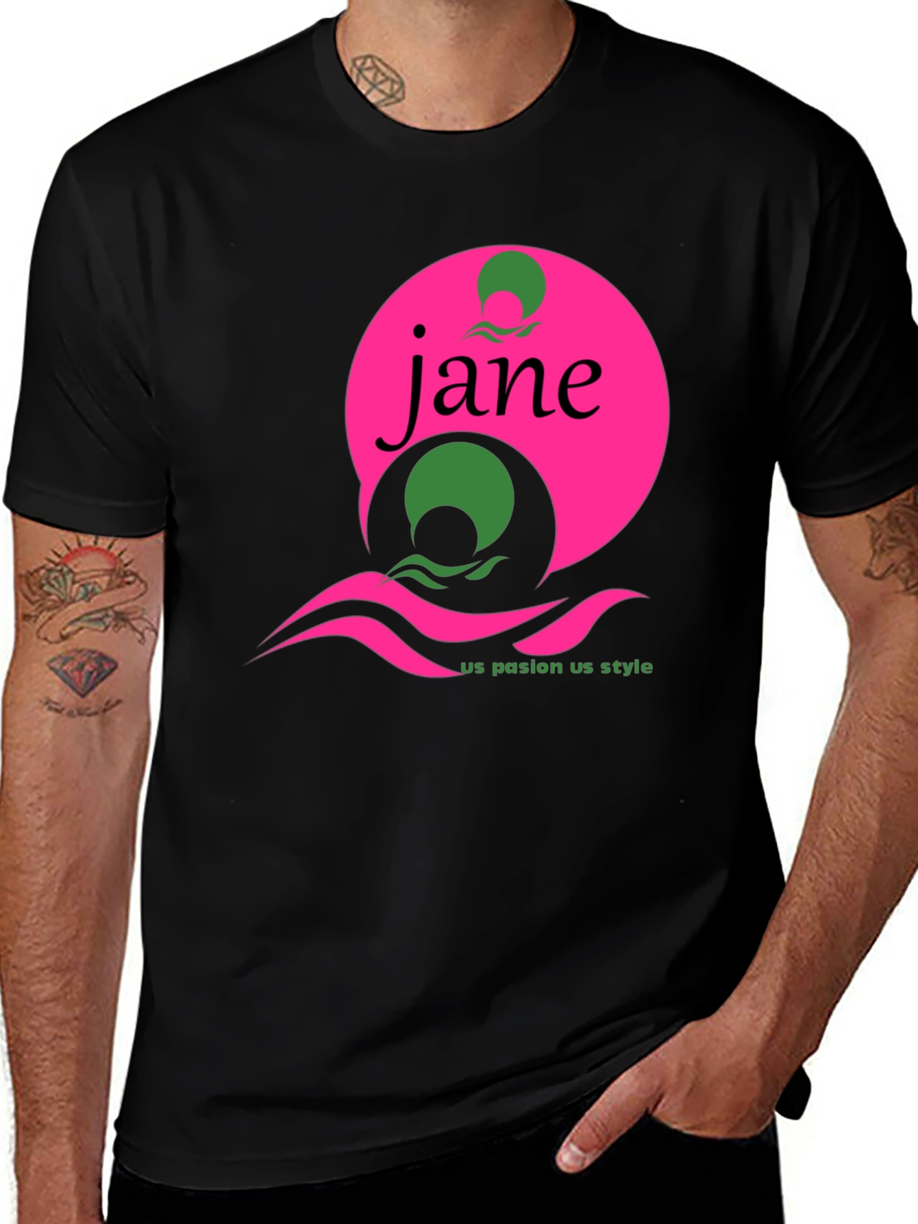 Variant 10 of Jane Graphic Tee - Black Short Sleeve T-Shirt