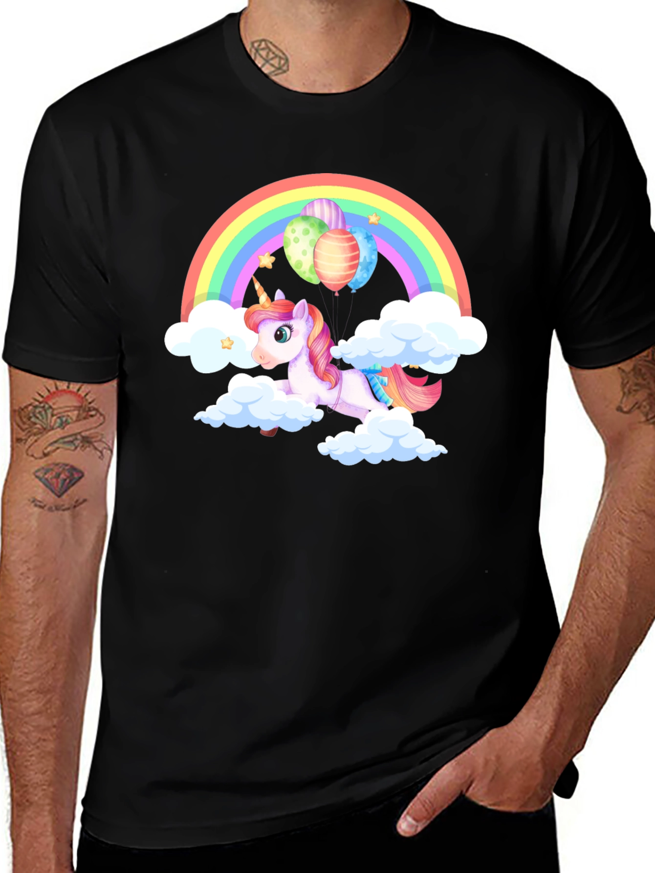 Variant 23 of Unicorn Rainbow Graphic Tee