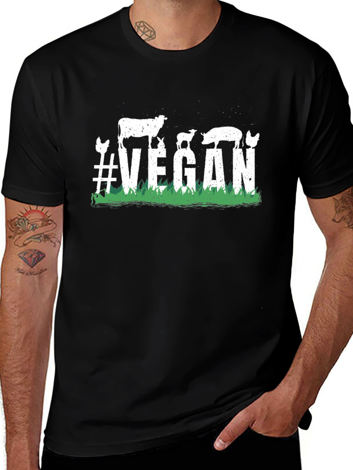 Variant 13 of Vegan Animal Graphic T-Shirt