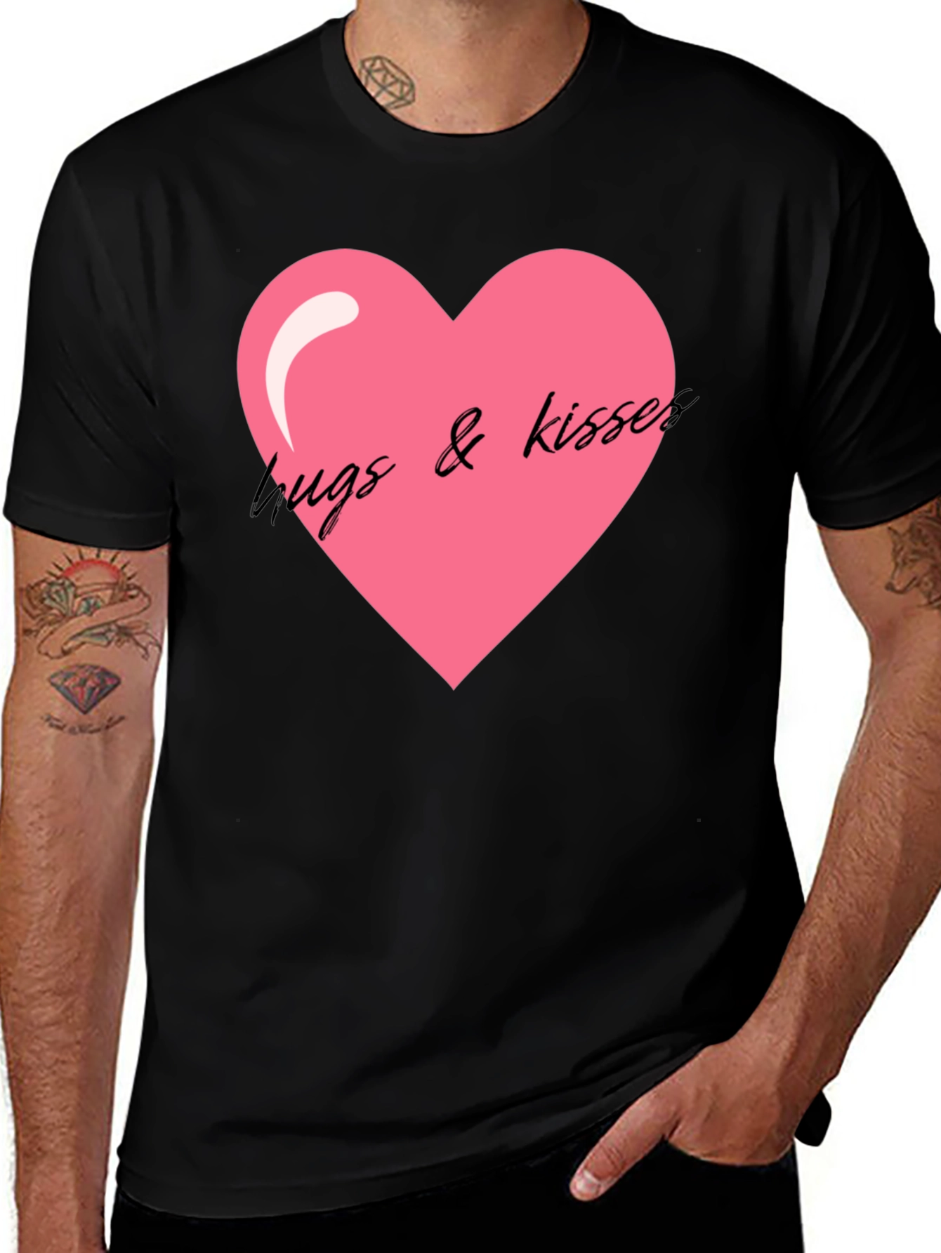 Variant 18 of Hugs & Kisses Heart Tee - Valentine's Day Gift