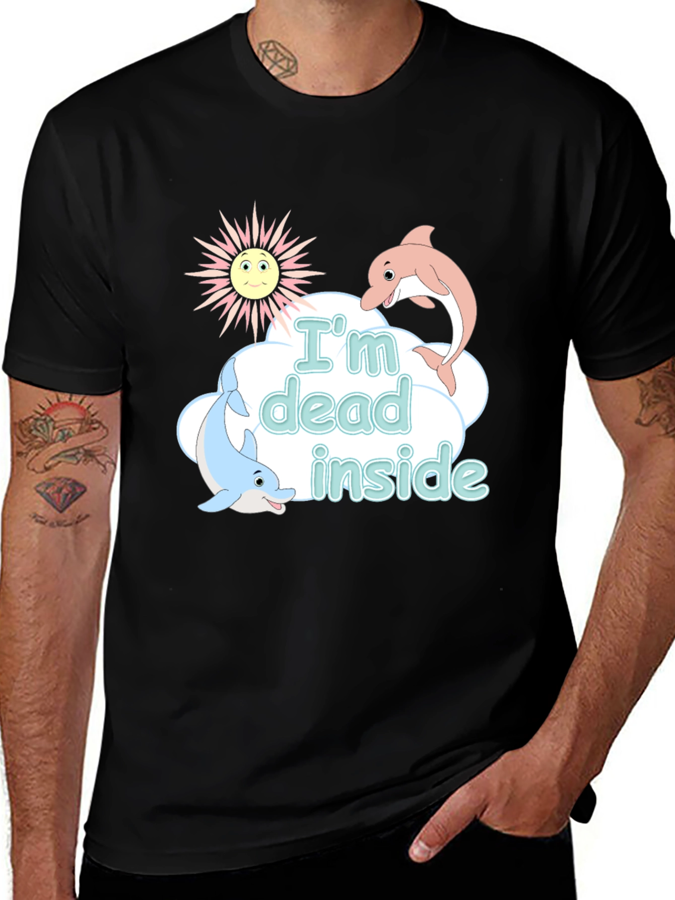 Variant 26 of I'm Dead Inside Funny Dolphin Graphic T-Shirt