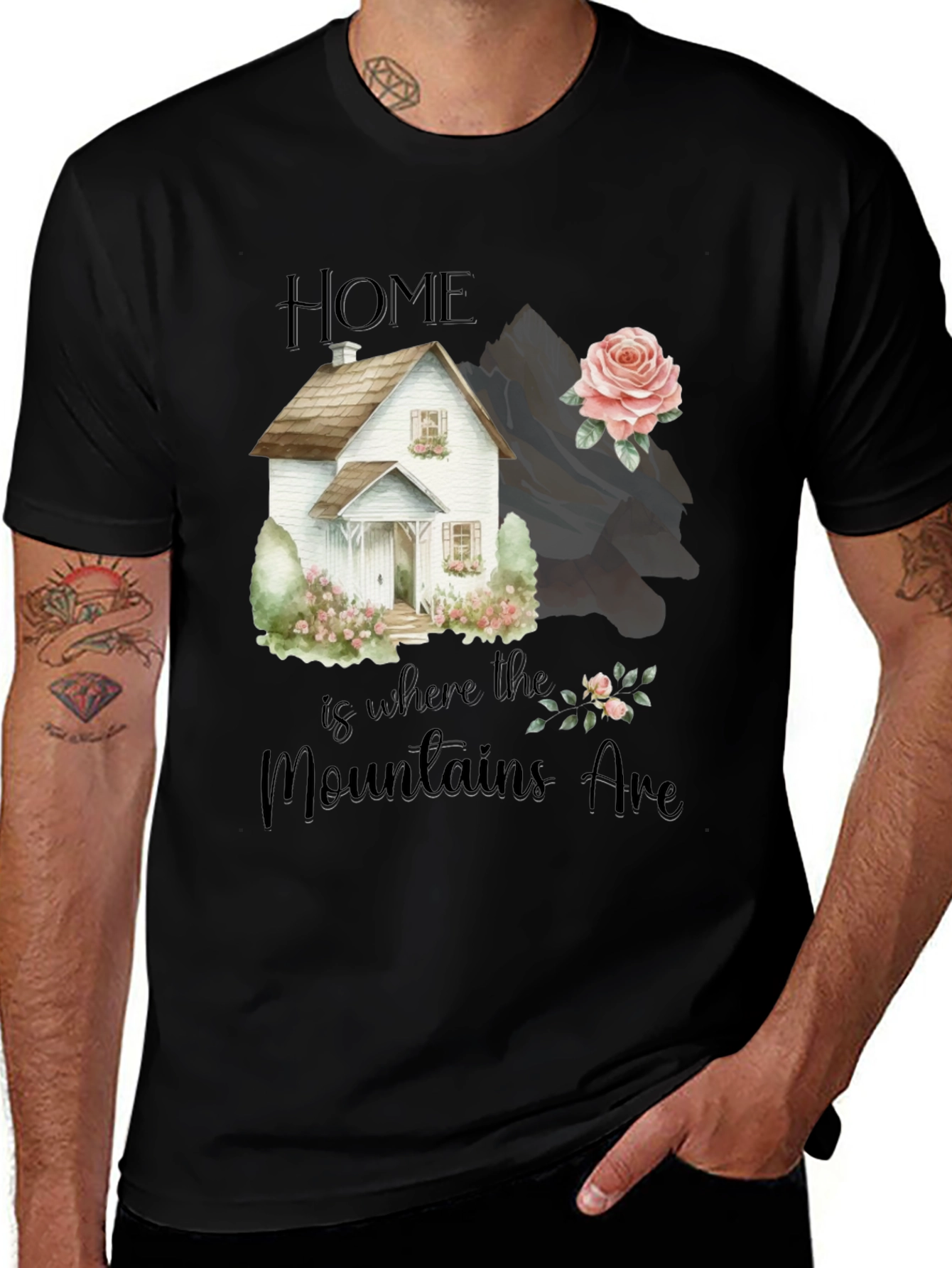 Variant 28 of Home is Where the Mountains Are Graphic Tee