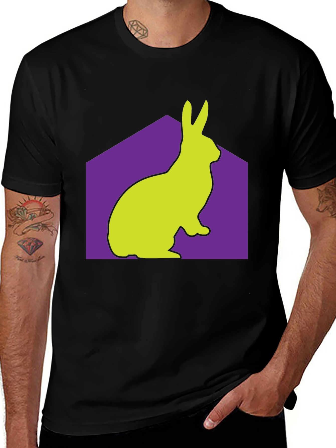 Variant 25 of Rabbit Graphic Tee - Casual Comfort