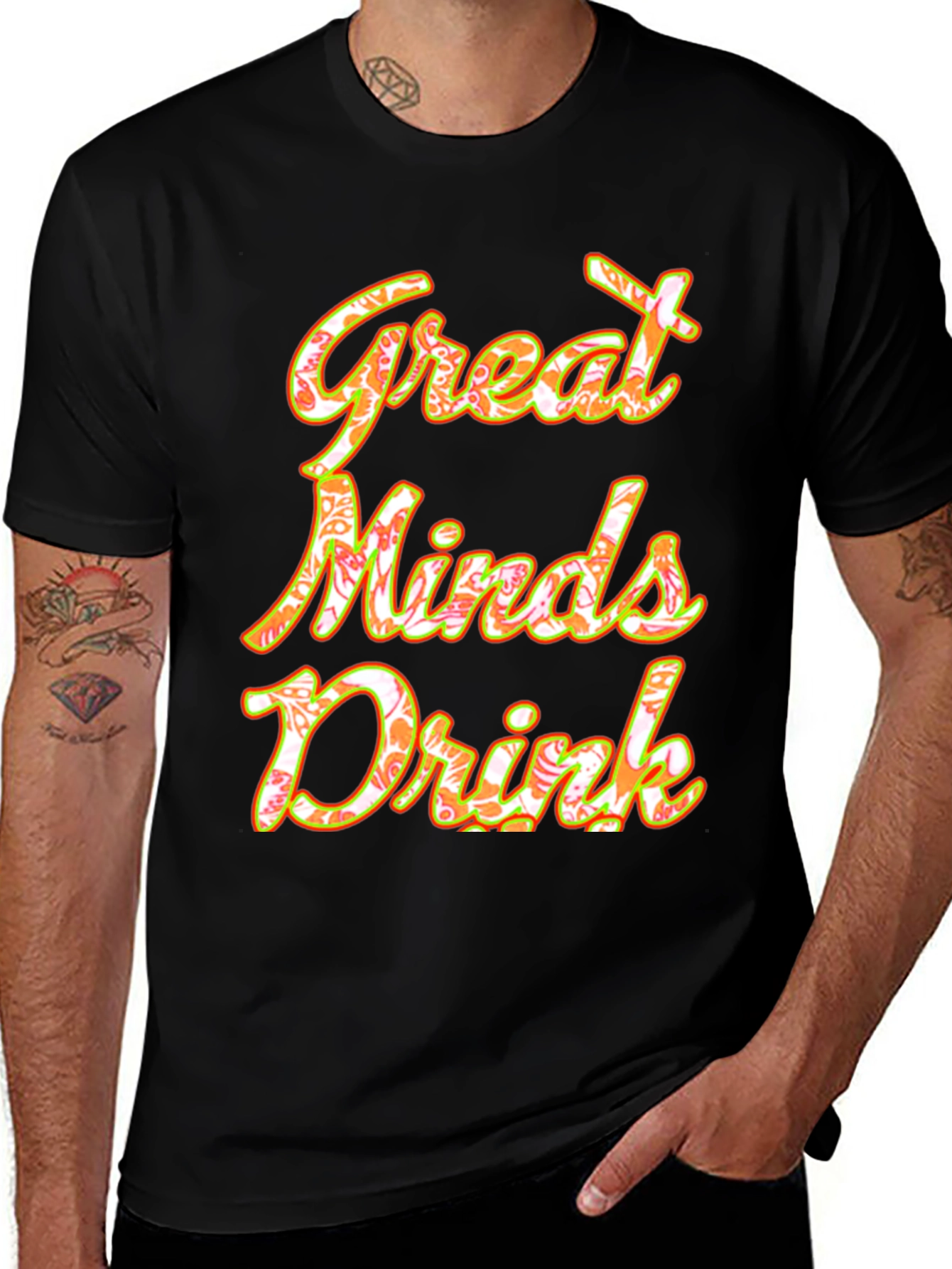 Variant 21 of Great Minds Drink Graphic Tee - Soft Cotton Blend