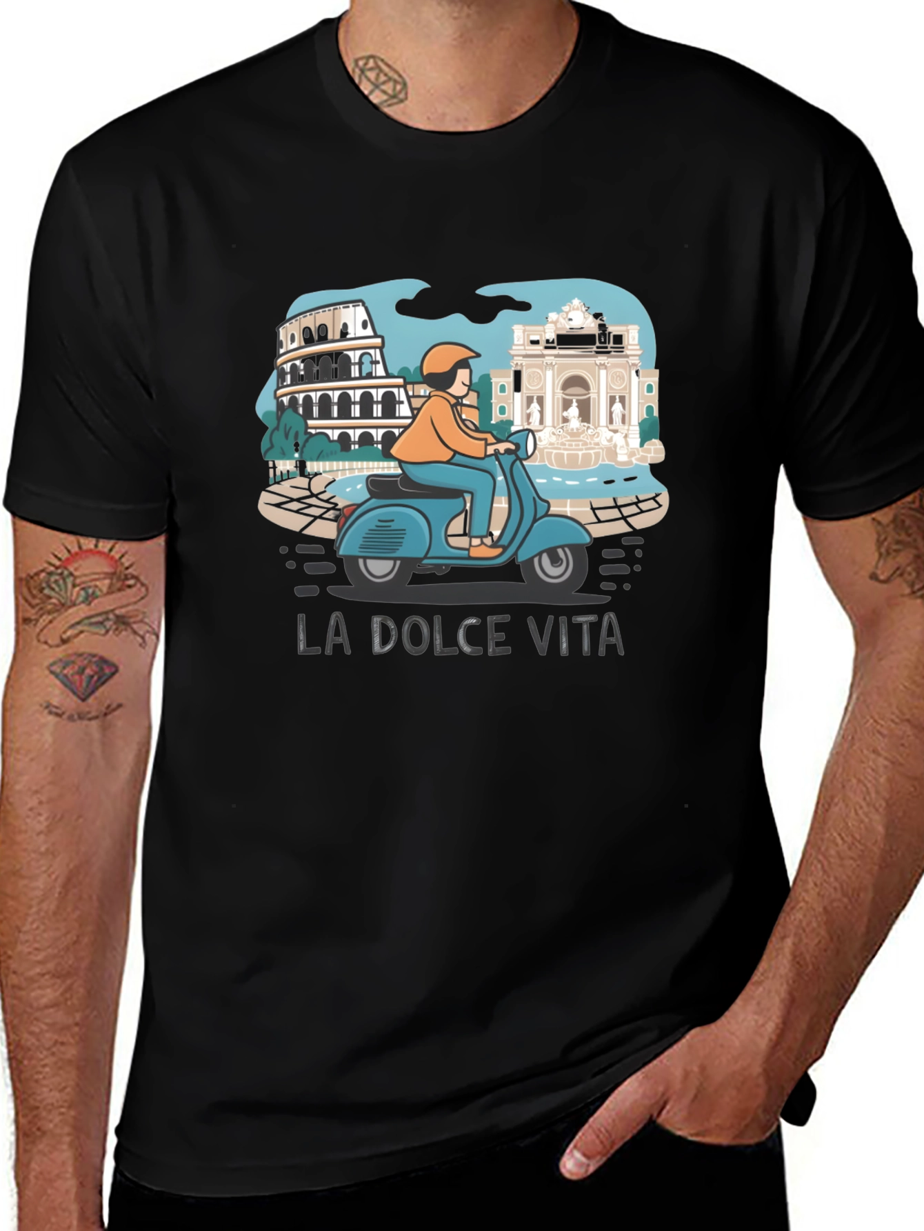 Variant 15 of La Dolce Vita Italy Scooter T-Shirt
