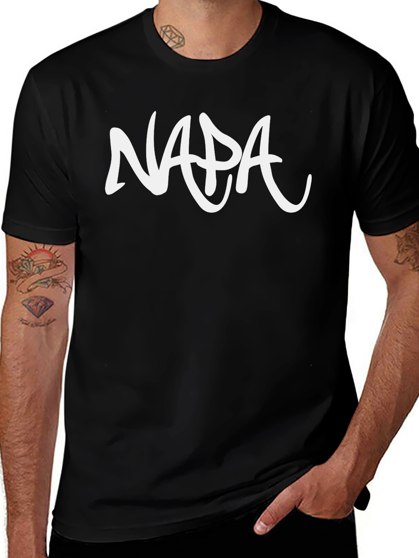 Variant 26 of NAPA Graphic Tee - Black Cotton Casual Wear