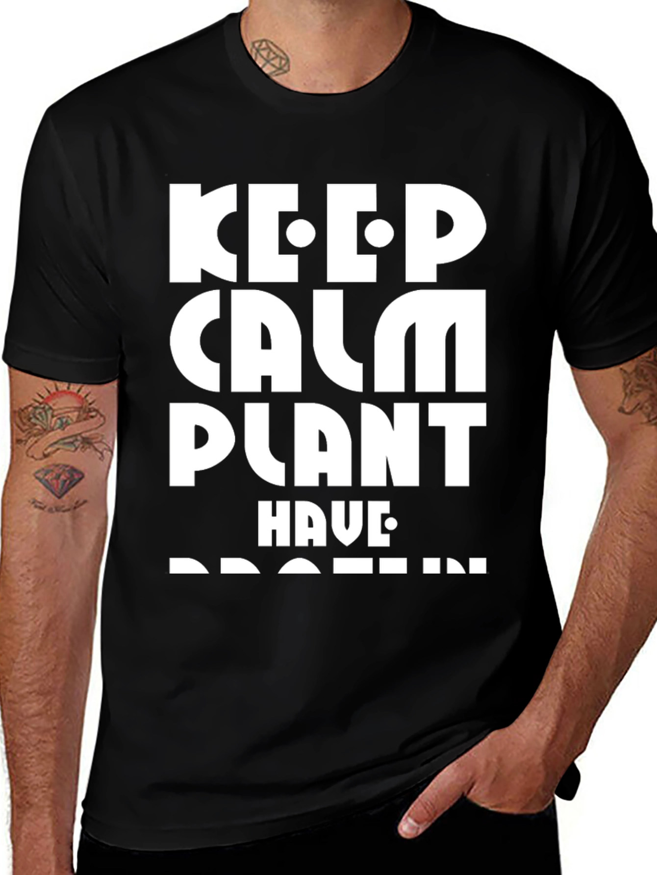 Variant 8 of Keep Calm Plant Have Protein Vegan T-Shirt