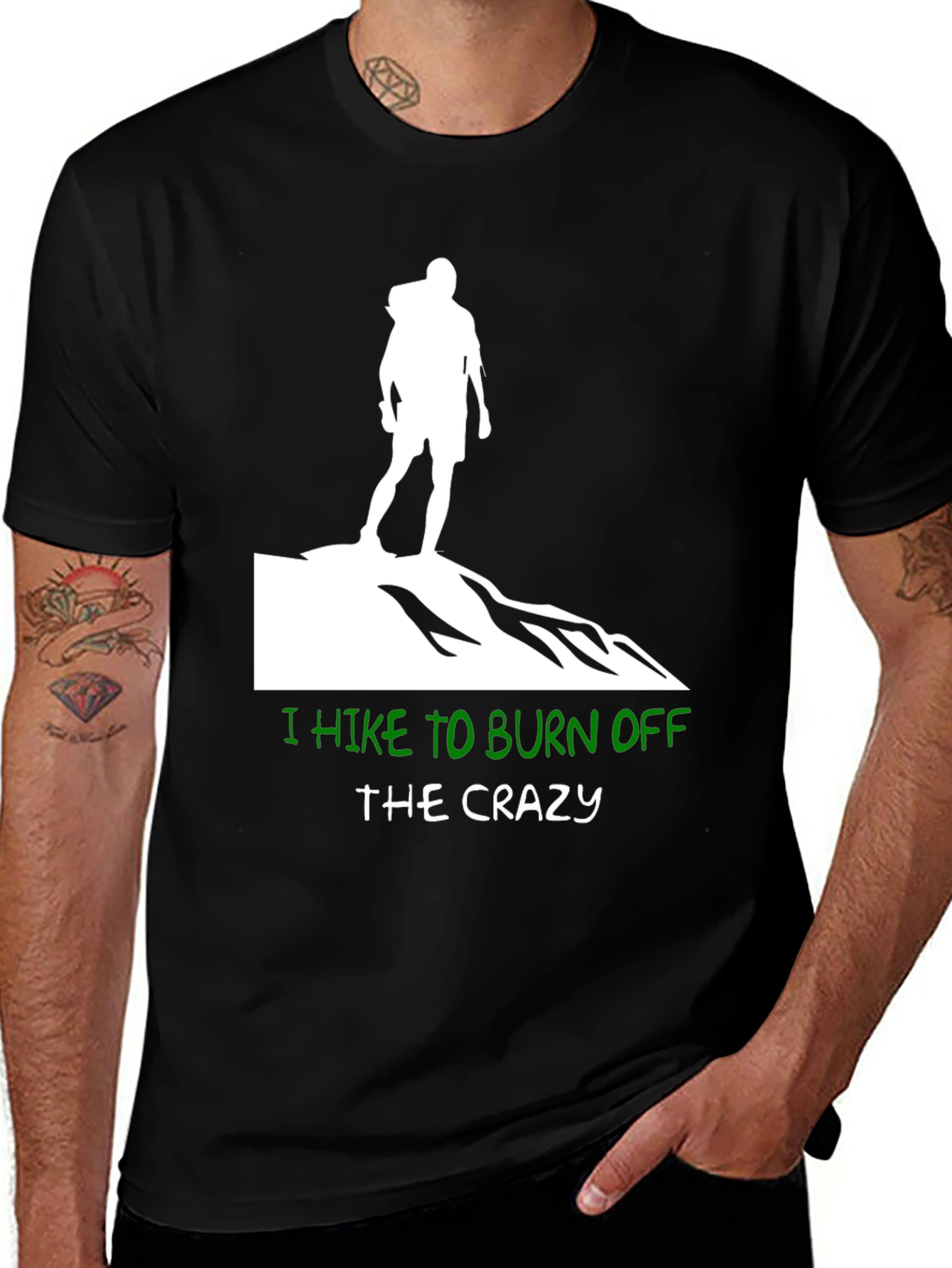Variant 29 of Hiking T-Shirt - Burn Off The Crazy Graphic Tee