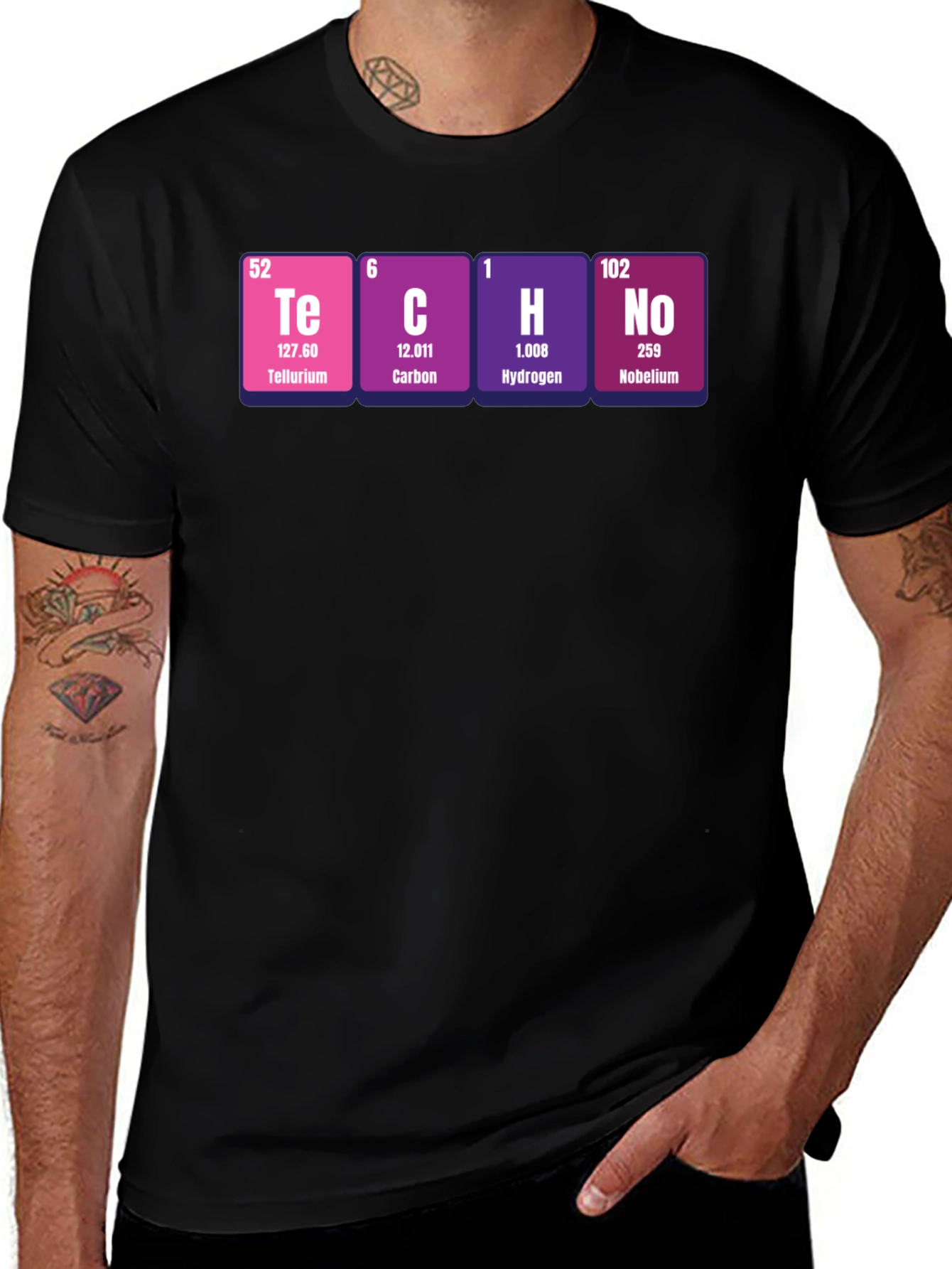 Variant 13 of TECHNO Periodic Table T-Shirt