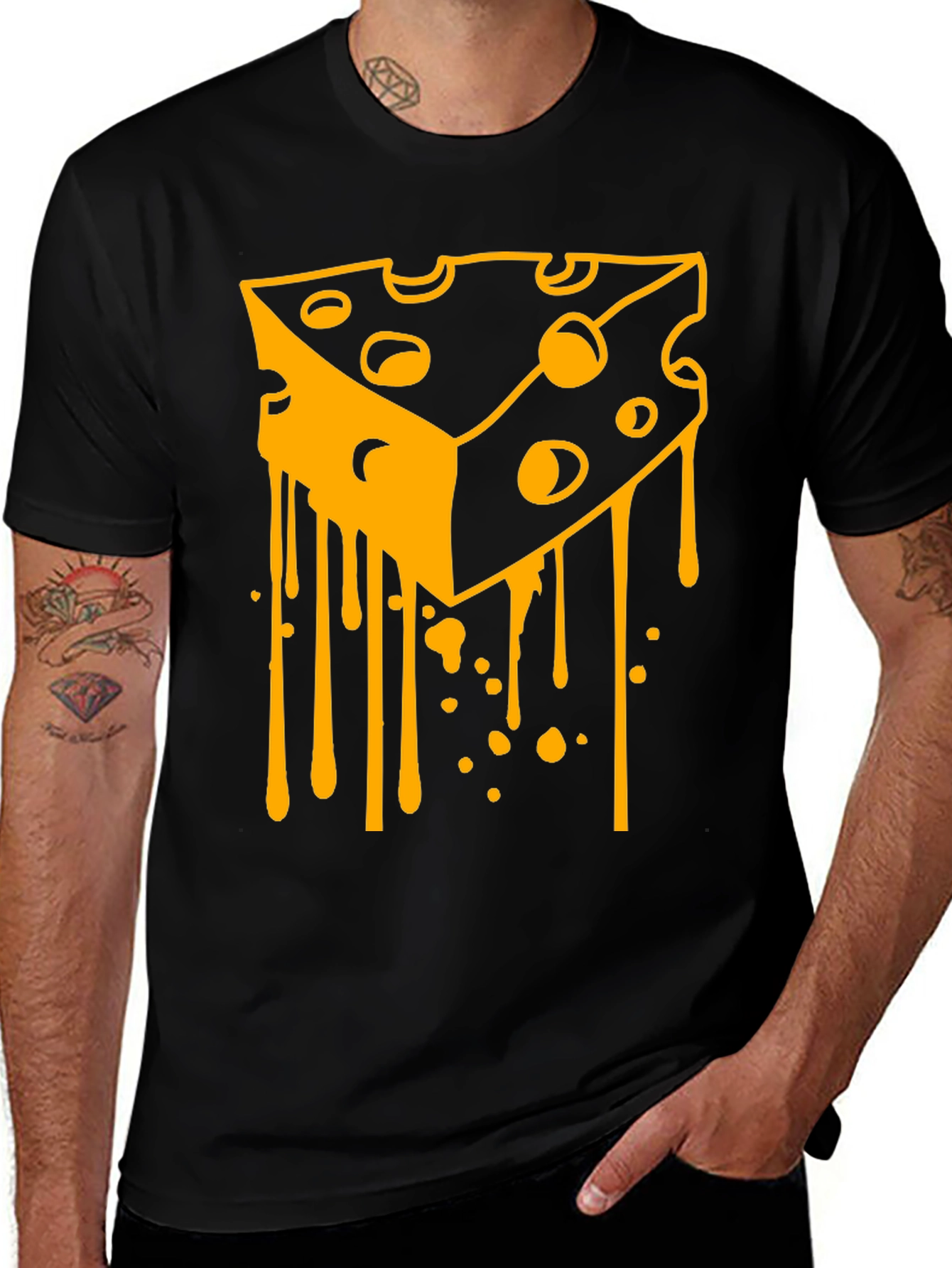 Cheese Drip Graphic Tee - Bold & Unique Design