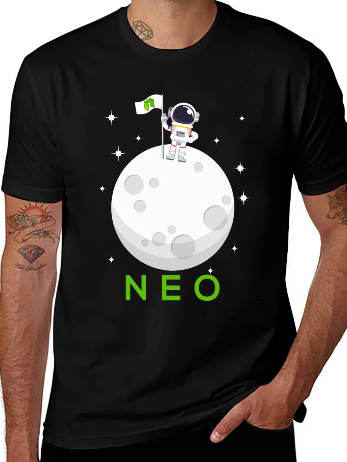 NEO Moon Landing T-Shirt - Astronaut Crypto Tee