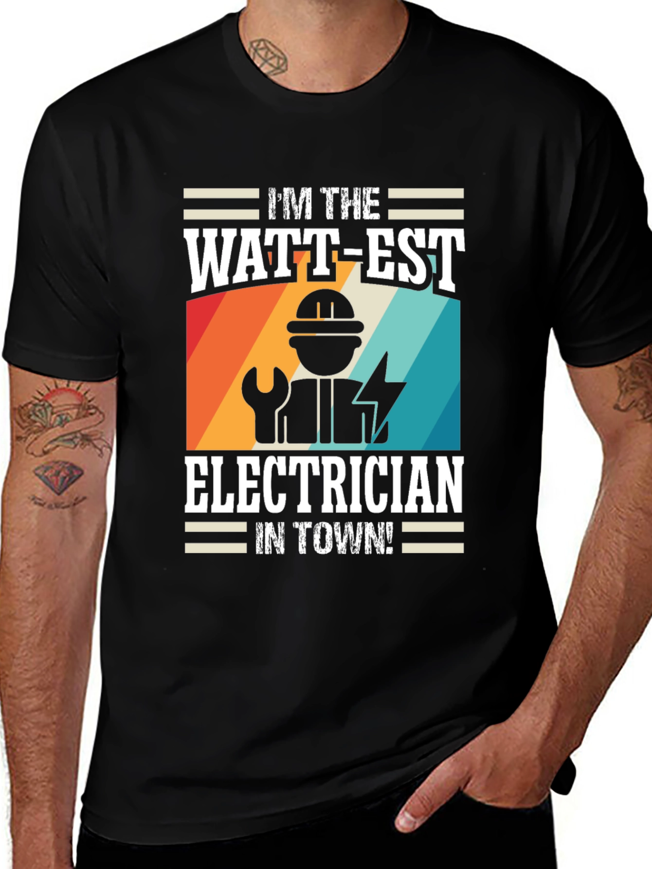 Watt-est Electrician T-Shirt - Funny Electrician Gift