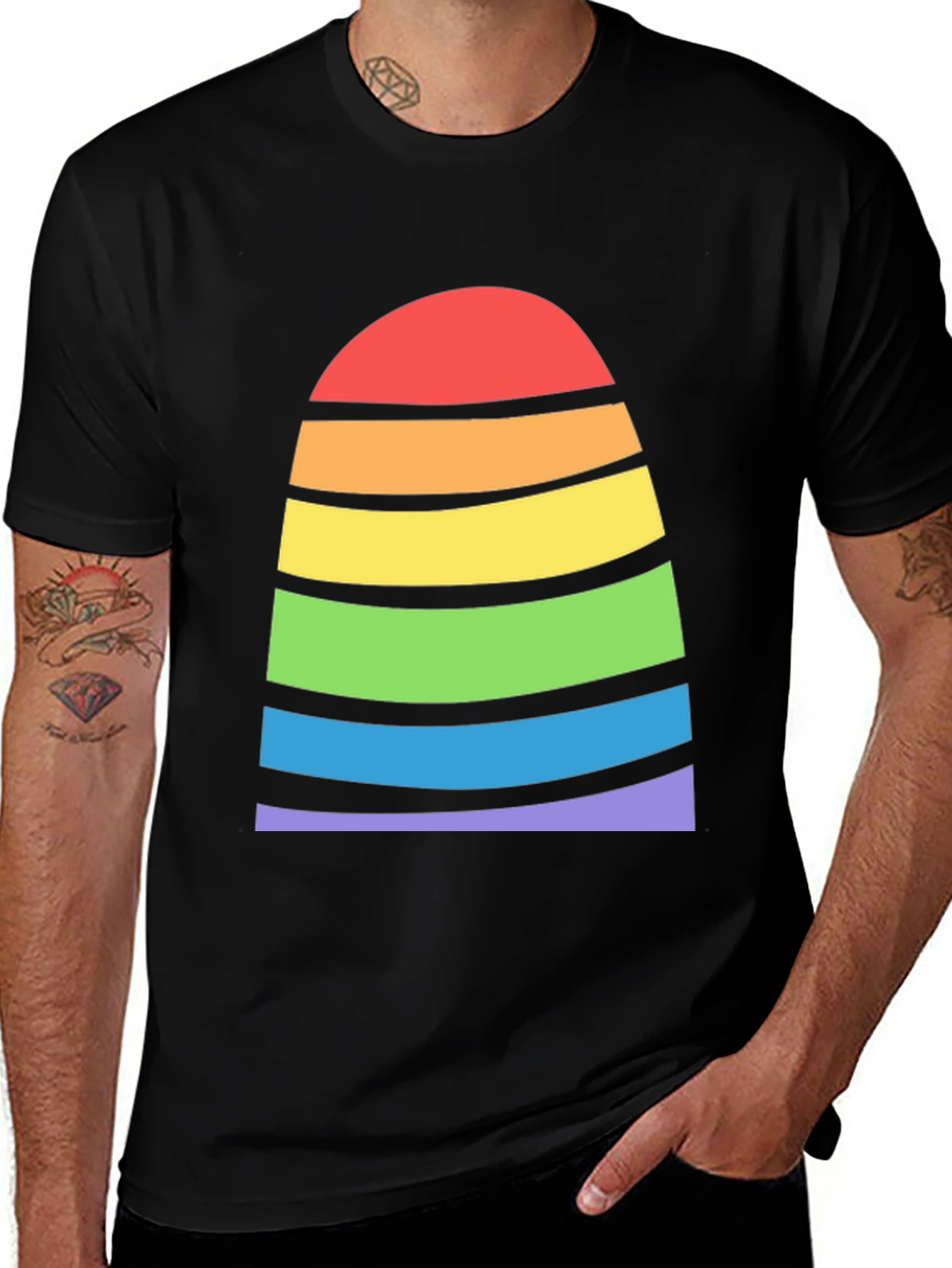 Variant 4 of Rainbow Stack Graphic Tee - Pride Edition T-Shirt