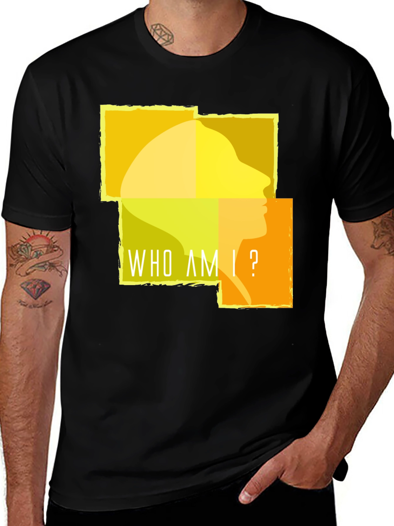 Variant 14 of Who Am I? Abstract Graphic T-Shirt - Modern Art Tee