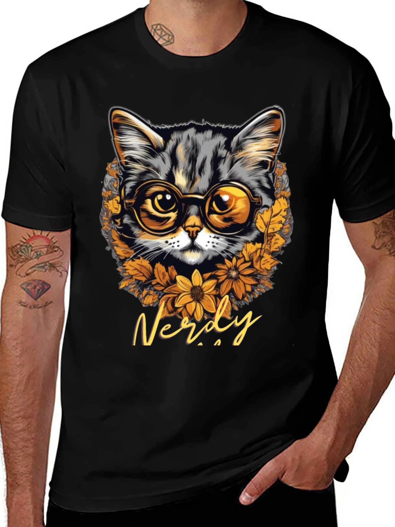 Nerdy Cat T-Shirt: Bookish Feline Style