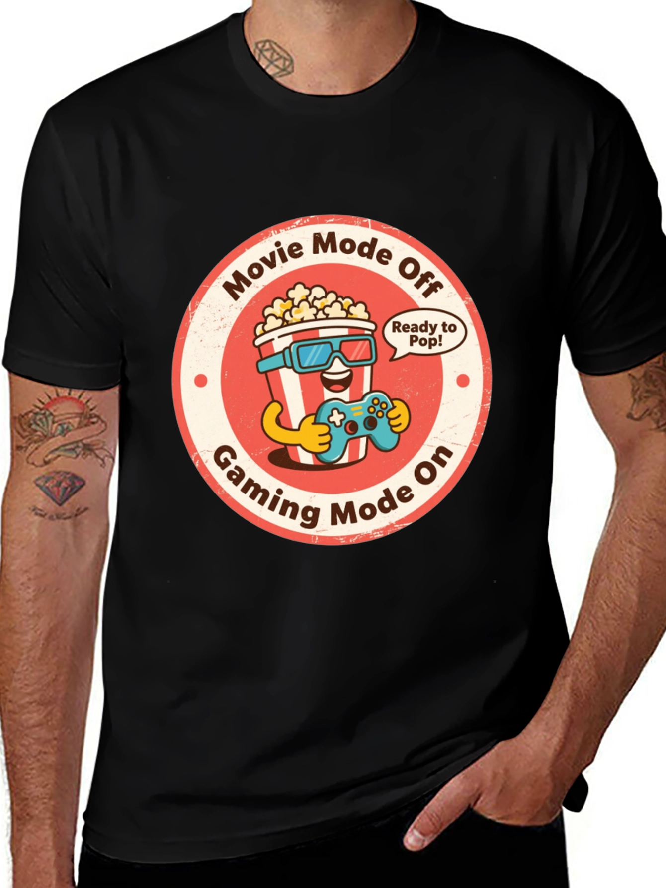 Variant 7 of Gaming Mode On T-Shirt - Movie Mode Off