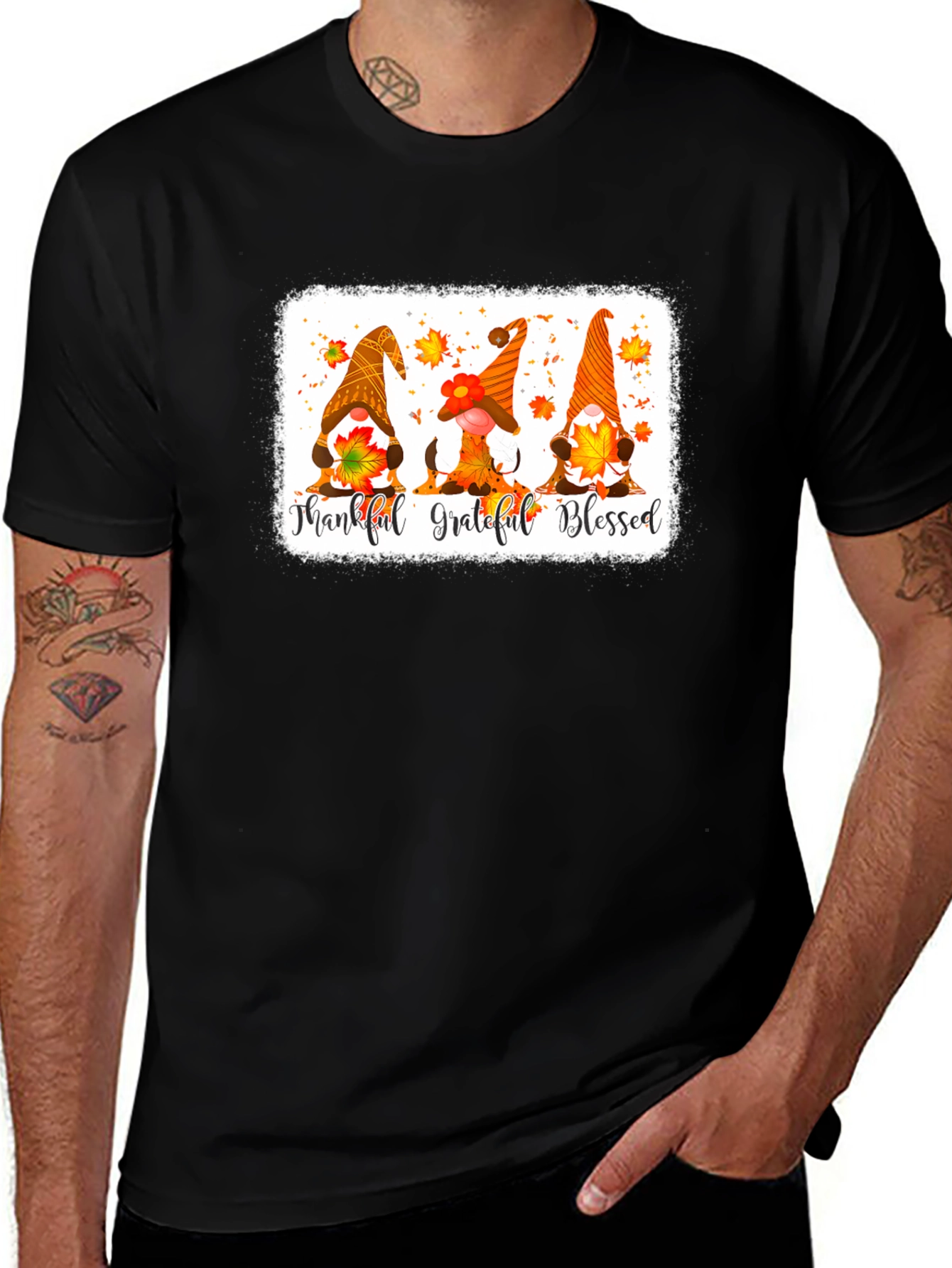 Variant 15 of Thankful Grateful Blessed Fall Gnomes T-Shirt