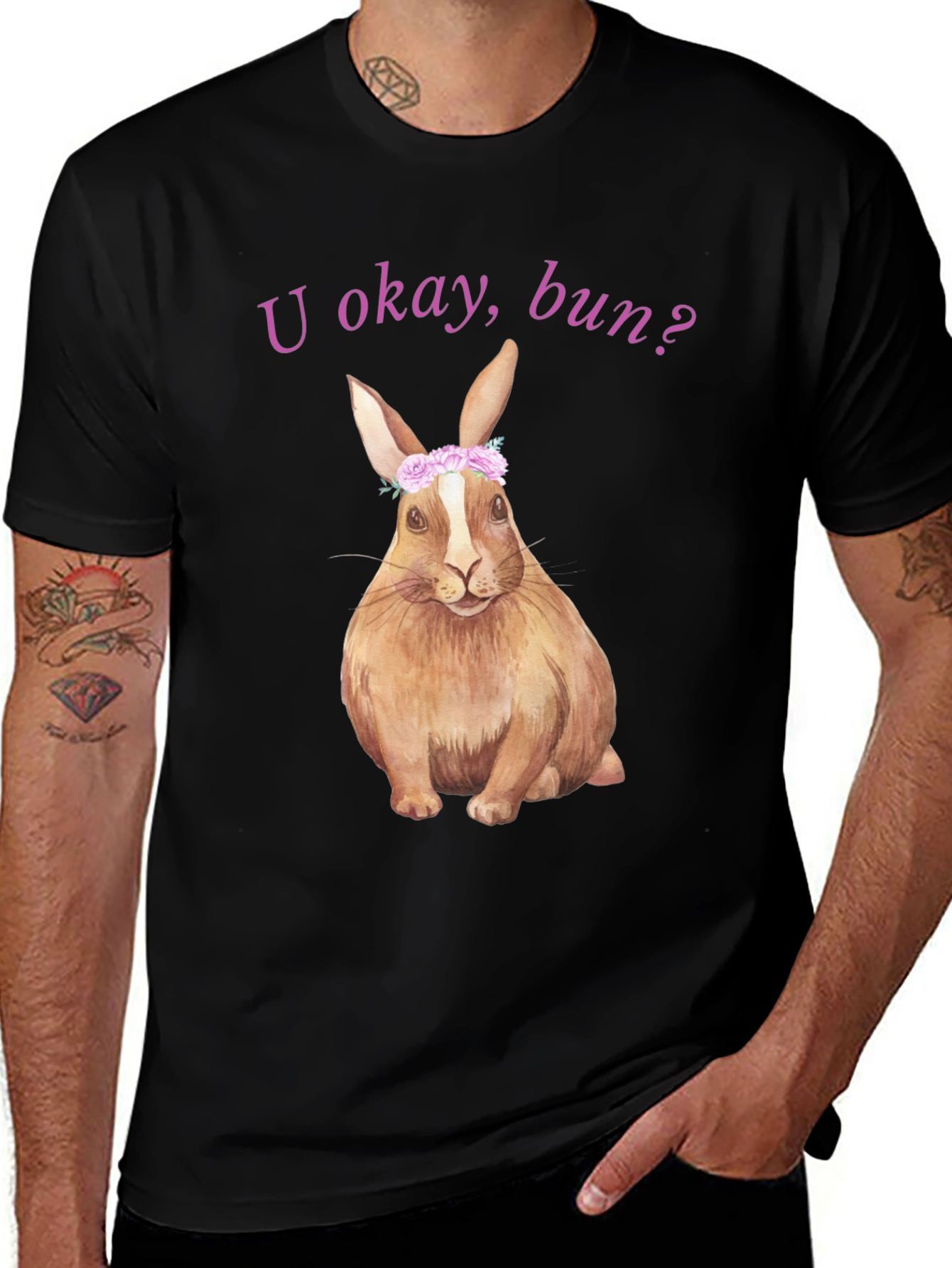 Variant 4 of U Okay Bun? T-Shirt: Cute Bunny Tee