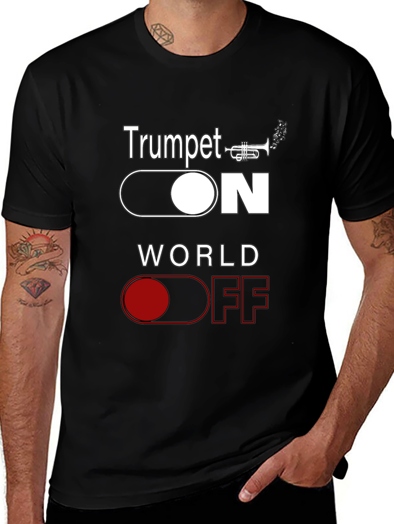 Variant 27 of Trumpet On World Off T-Shirt