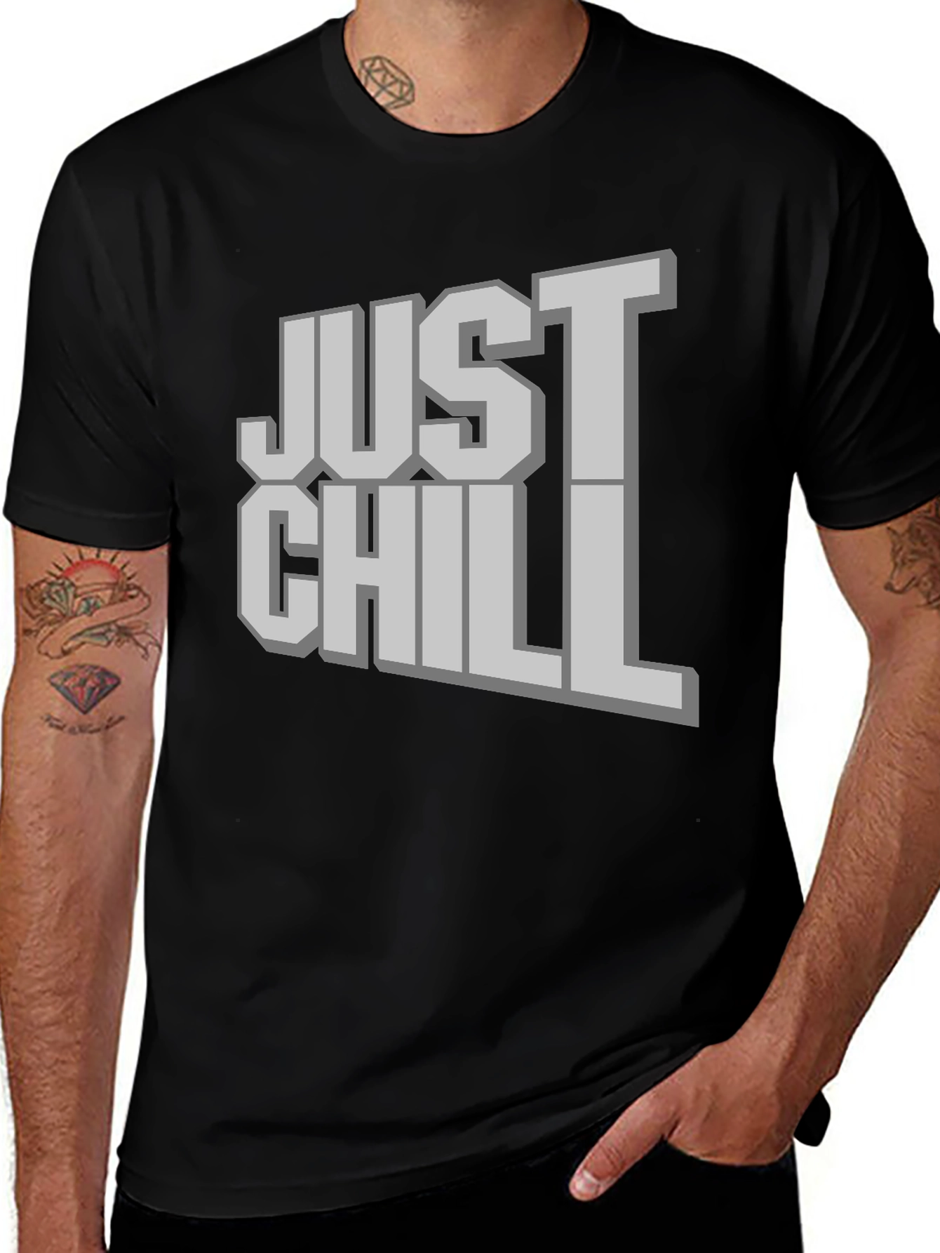 Variant 4 of Just Chill Graphic Tee - Casual Style