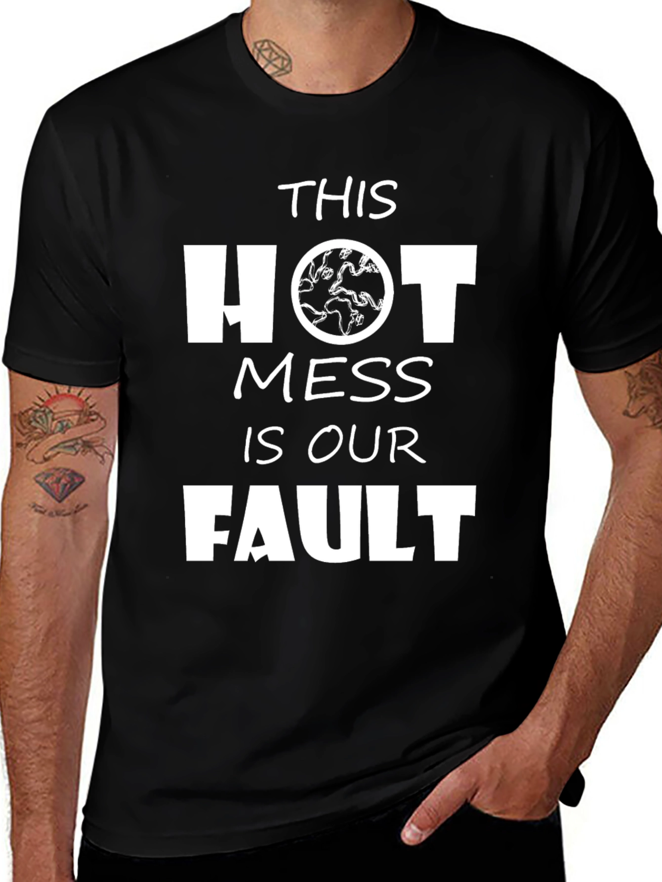 Variant 3 of This Hot Mess is Our Fault T-Shirt - Climate Change Awareness