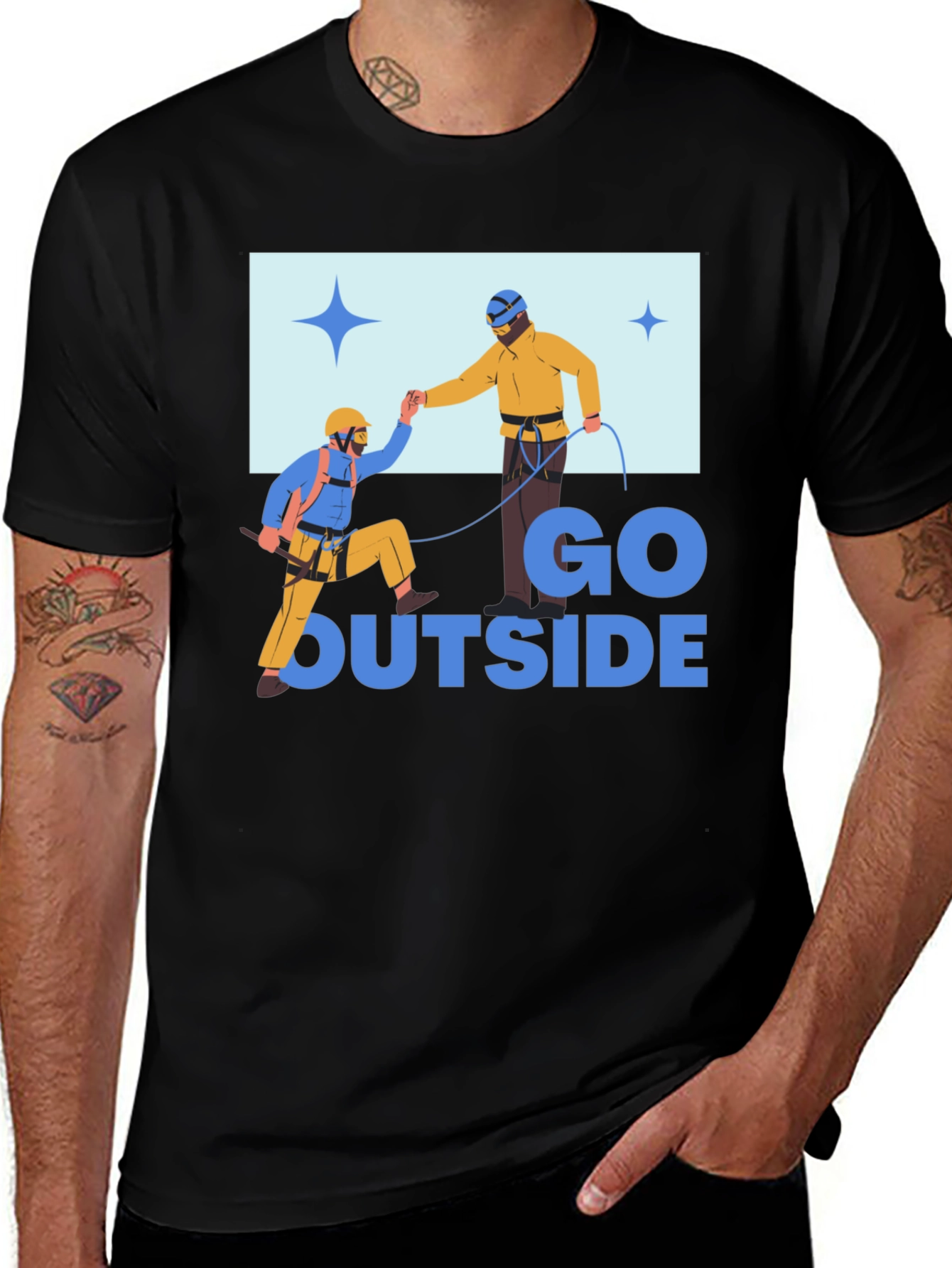 Variant 26 of Go Outside Graphic Tee - Black