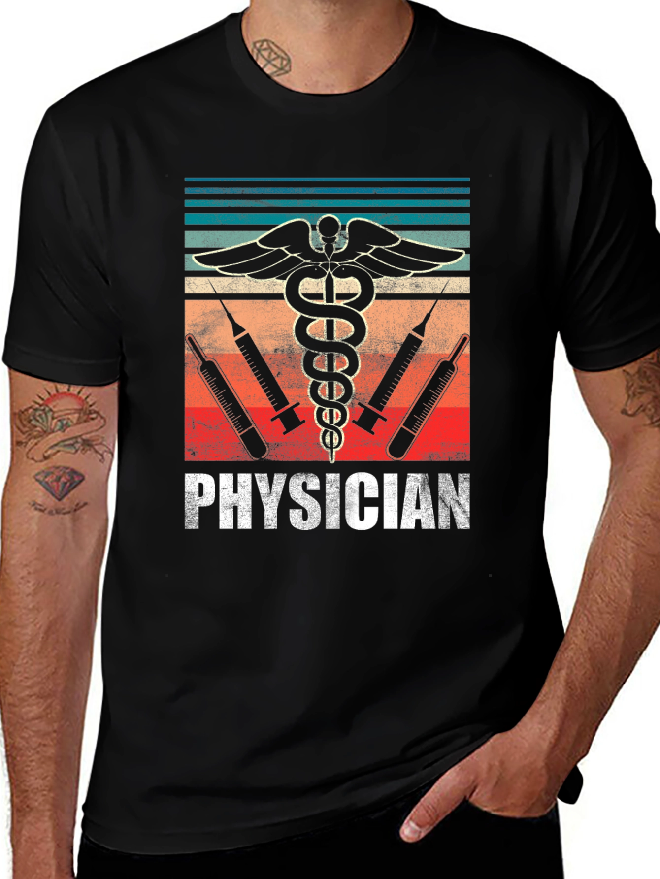 Variant 7 of Physician T-Shirt - Medical Retro Design