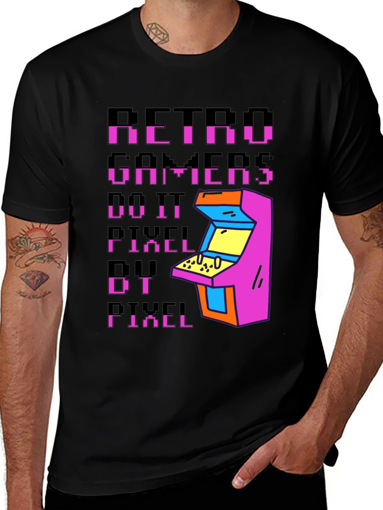 Variant 8 of Retro Gamers Do It Pixel By Pixel T-Shirt
