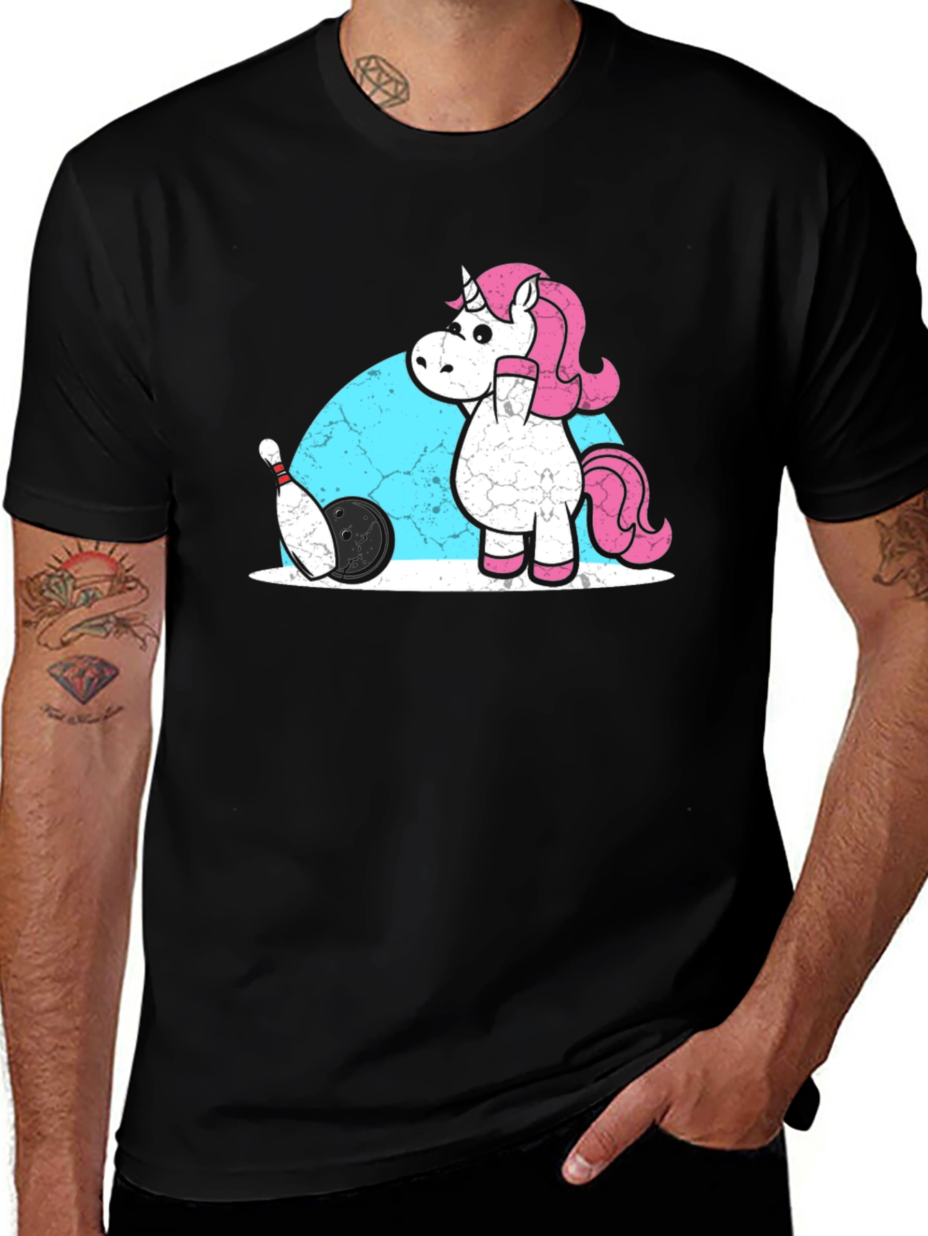 Unicorn Bowling T-Shirt - Strike a Pose!