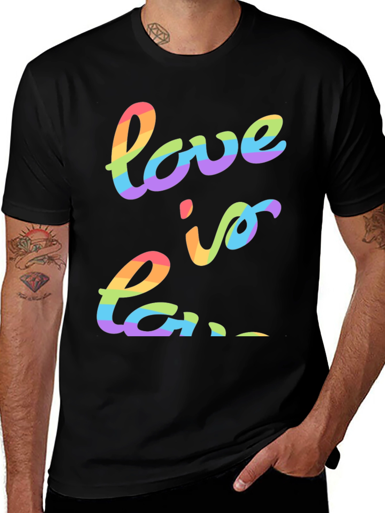 Variant 23 of Love Is Love Rainbow Graphic Tee