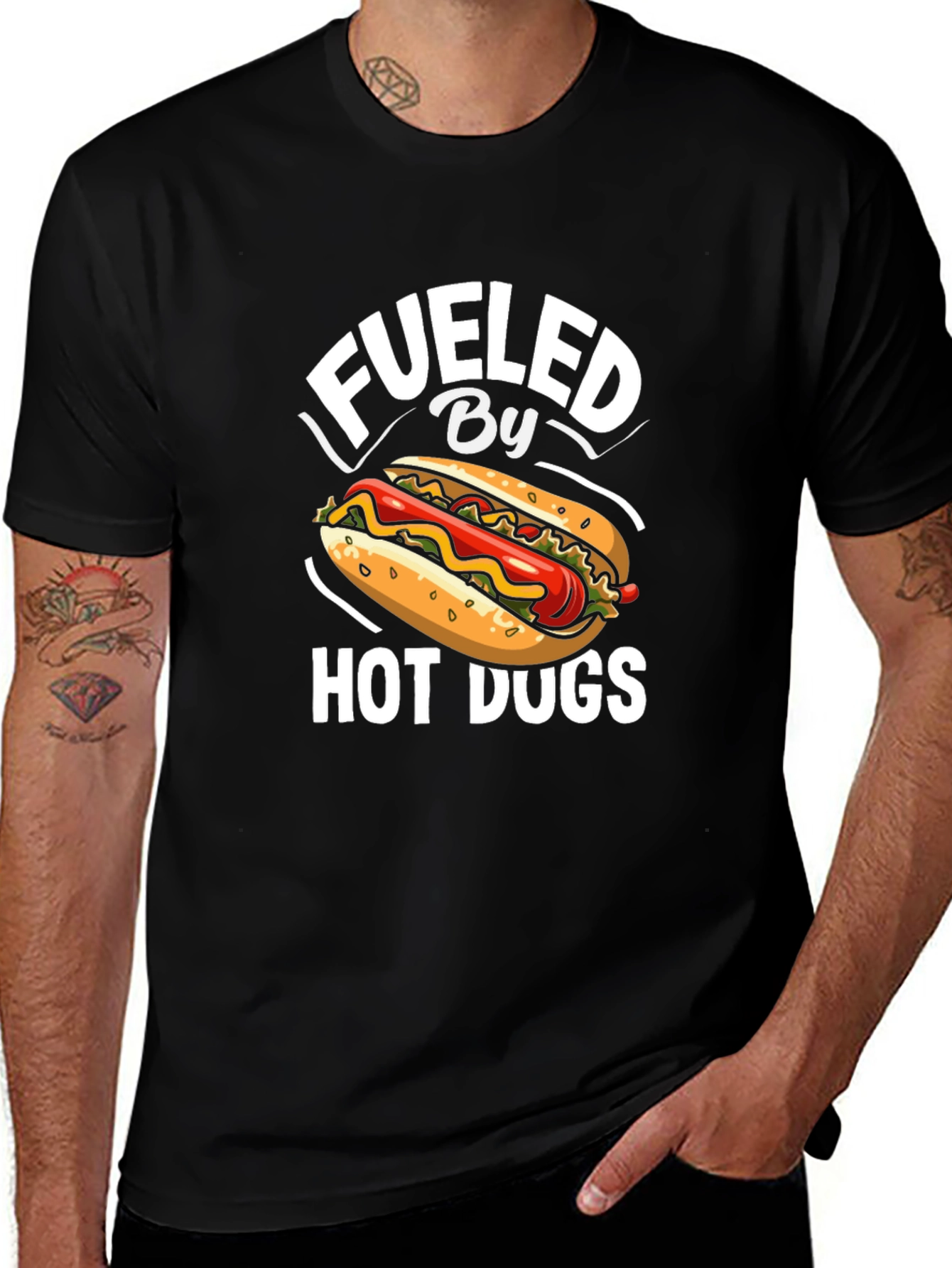Variant 30 of Fueled by Hot Dogs Graphic T-Shirt