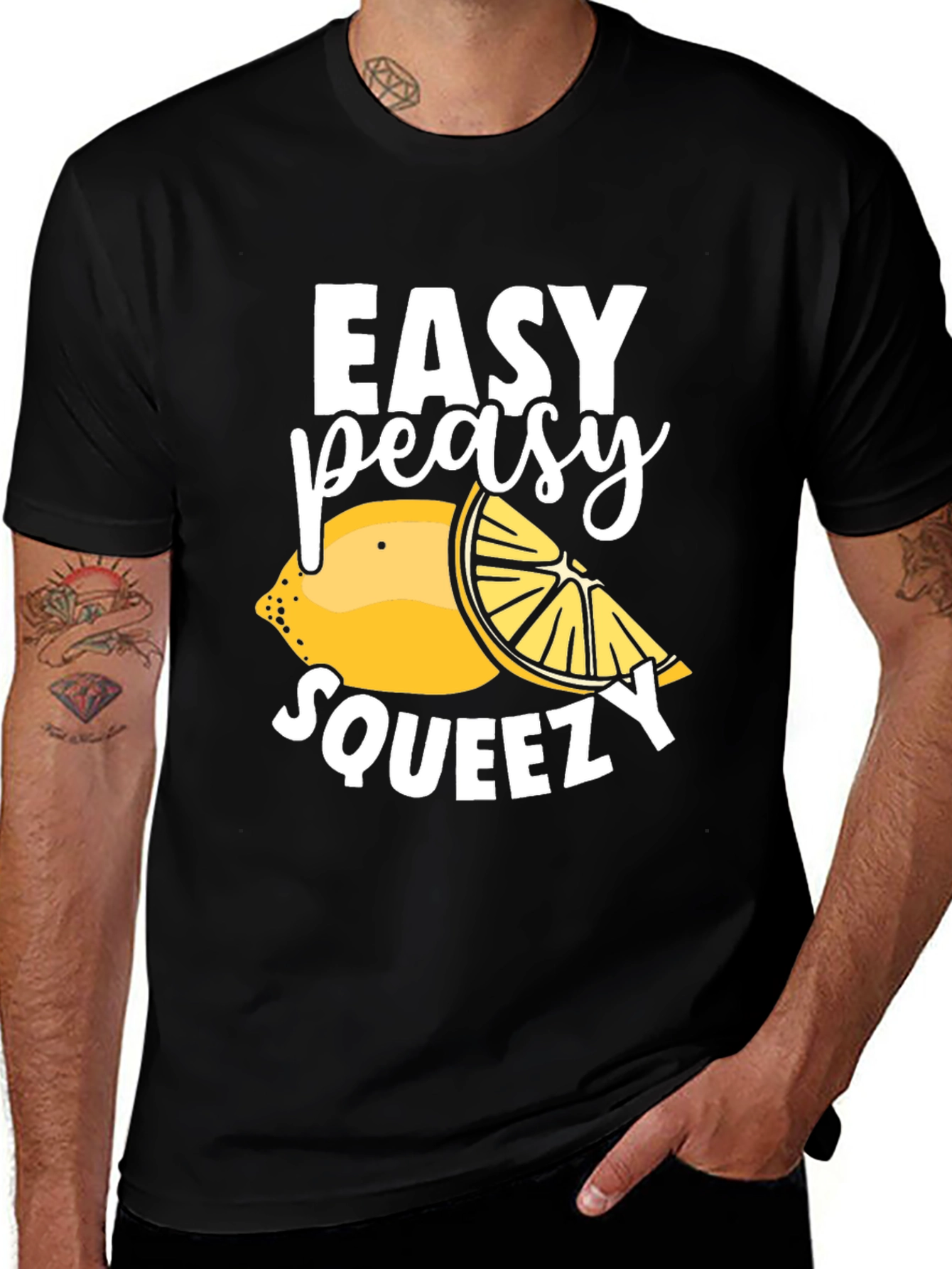 Variant 5 of Easy Peasy Squeezy Lemon Graphic T-Shirt