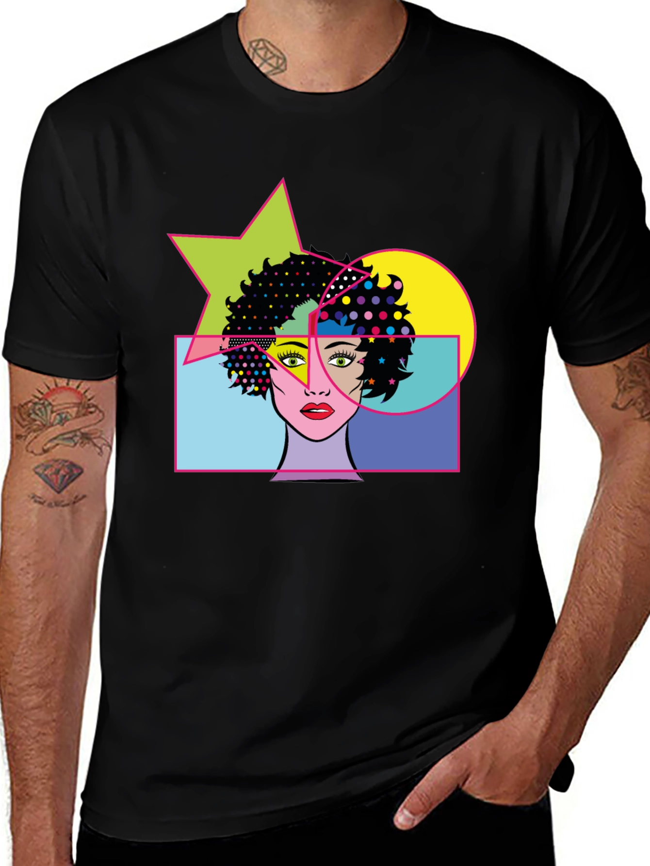 Variant 17 of Geometric Pop Art Graphic Print Unisex T-Shirt