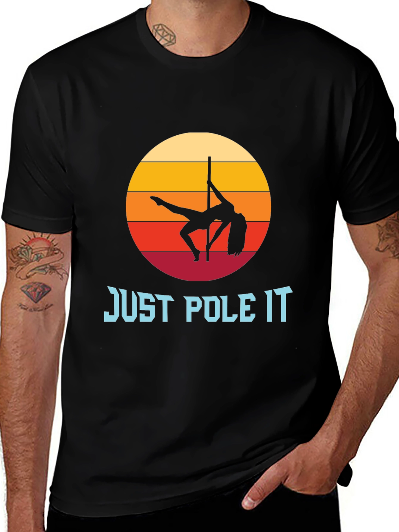 Variant 6 of Just Pole It Graphic Tee - Black Cotton