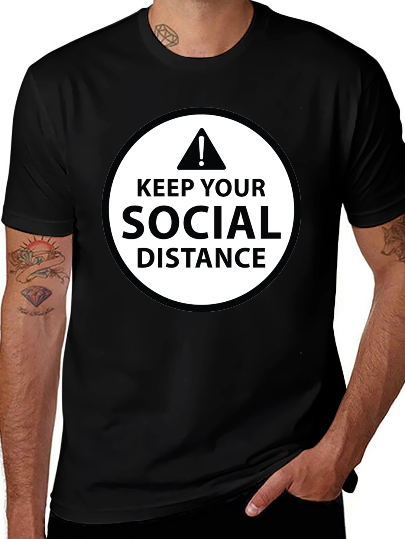 Variant 6 of Keep Your Social Distance Graphic T-Shirt