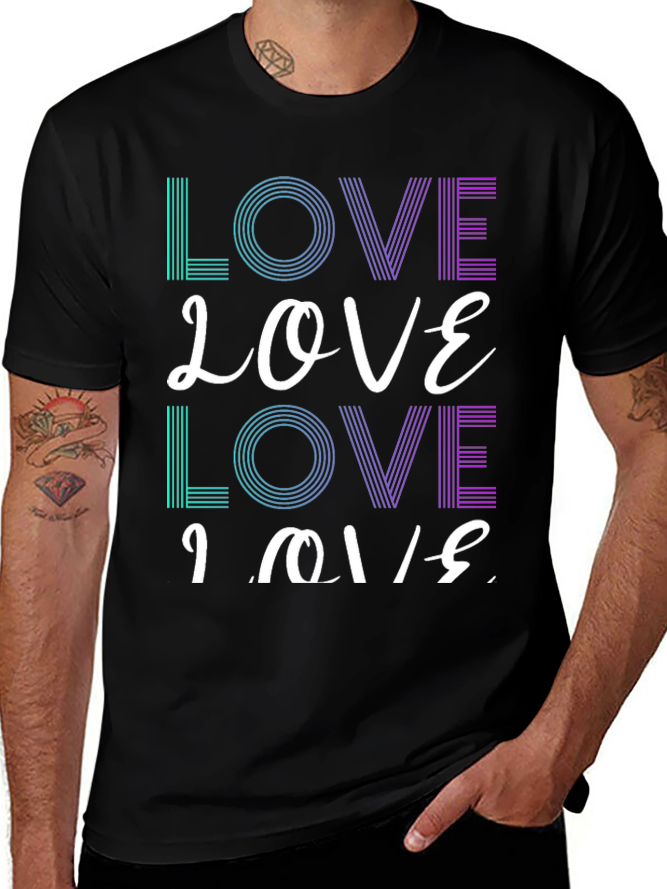 Variant 16 of LOVE Graphic Print Tee Shirt