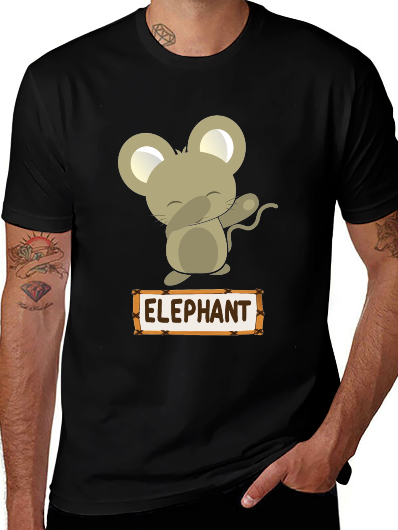 Variant 17 of Funny Mouse Elephant Parody T-Shirt