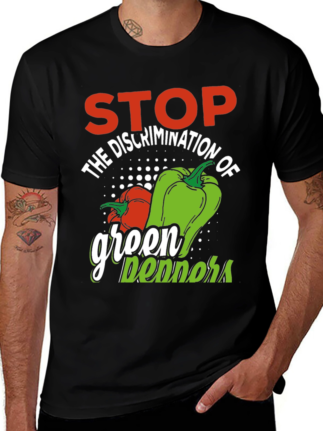 Variant 16 of Stop Green Pepper Discrimination T-Shirt