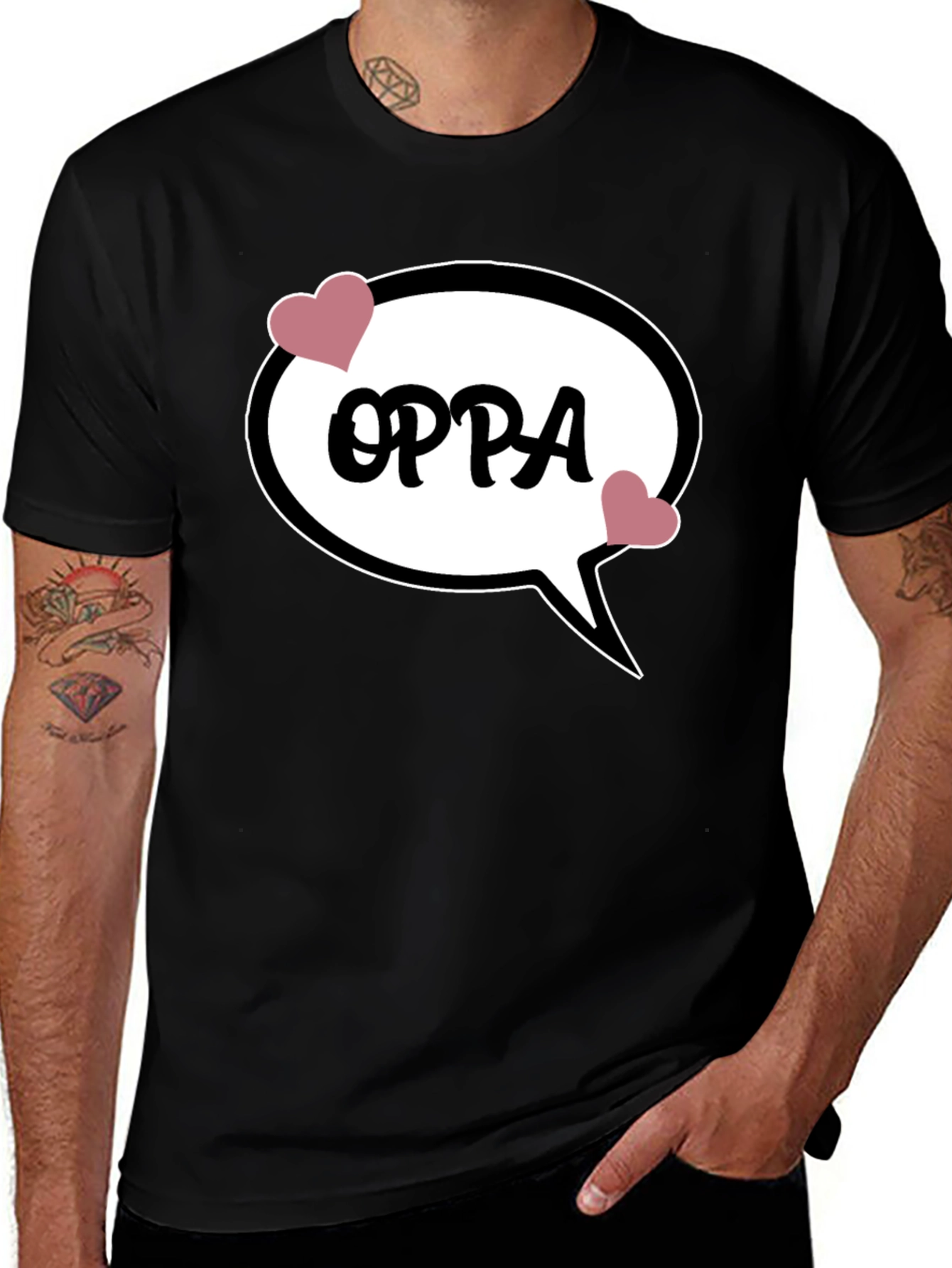 Oppa Heart Speech Bubble T-Shirt