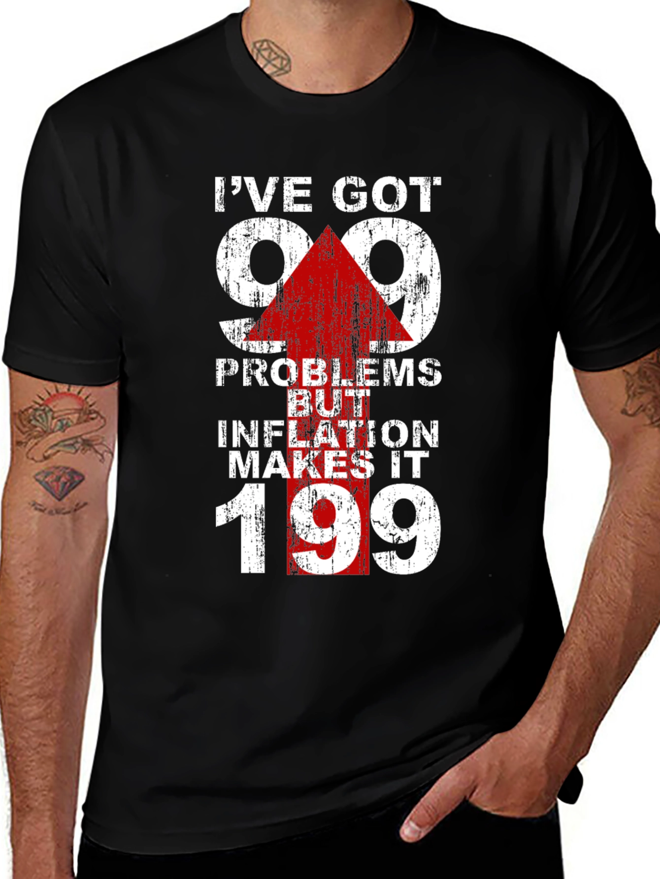 Variant 13 of Inflation Humor T-Shirt - 99 Problems
