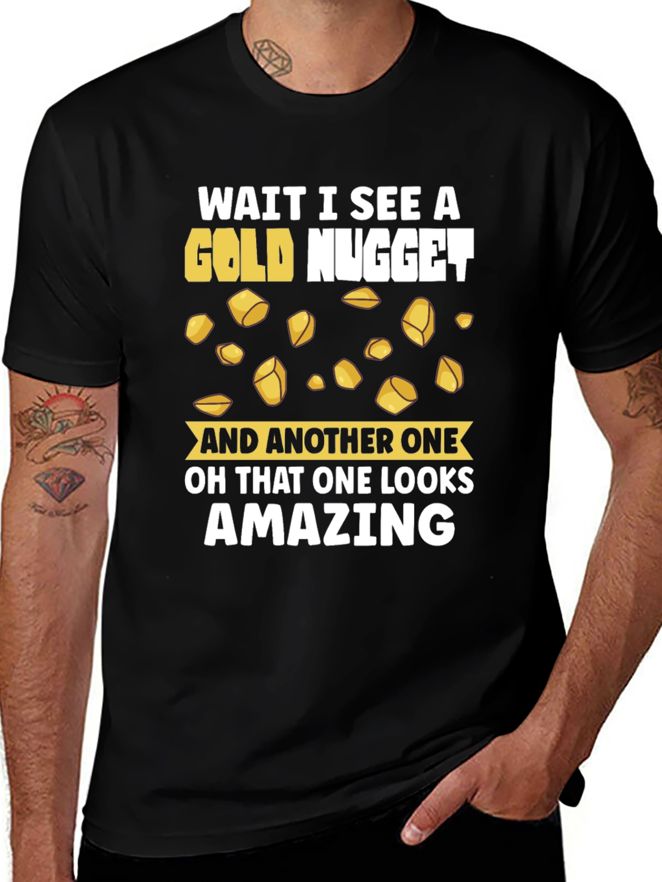 Variant 13 of Gold Nugget Graphic Tee - Prospector Humor Shirt